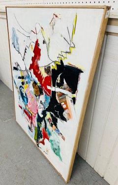Vintage Kandinsky Style Abstract Painting Signed E. Miller