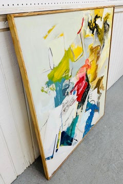 Vintage Kandinsky Style Abstract Painting Signed E. Miller