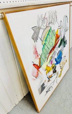 Vintage Kandinsky Style Abstract Painting Signed E. Miller