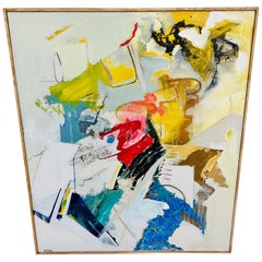 Vintage Kandinsky Style Abstract Painting Signed E. Miller