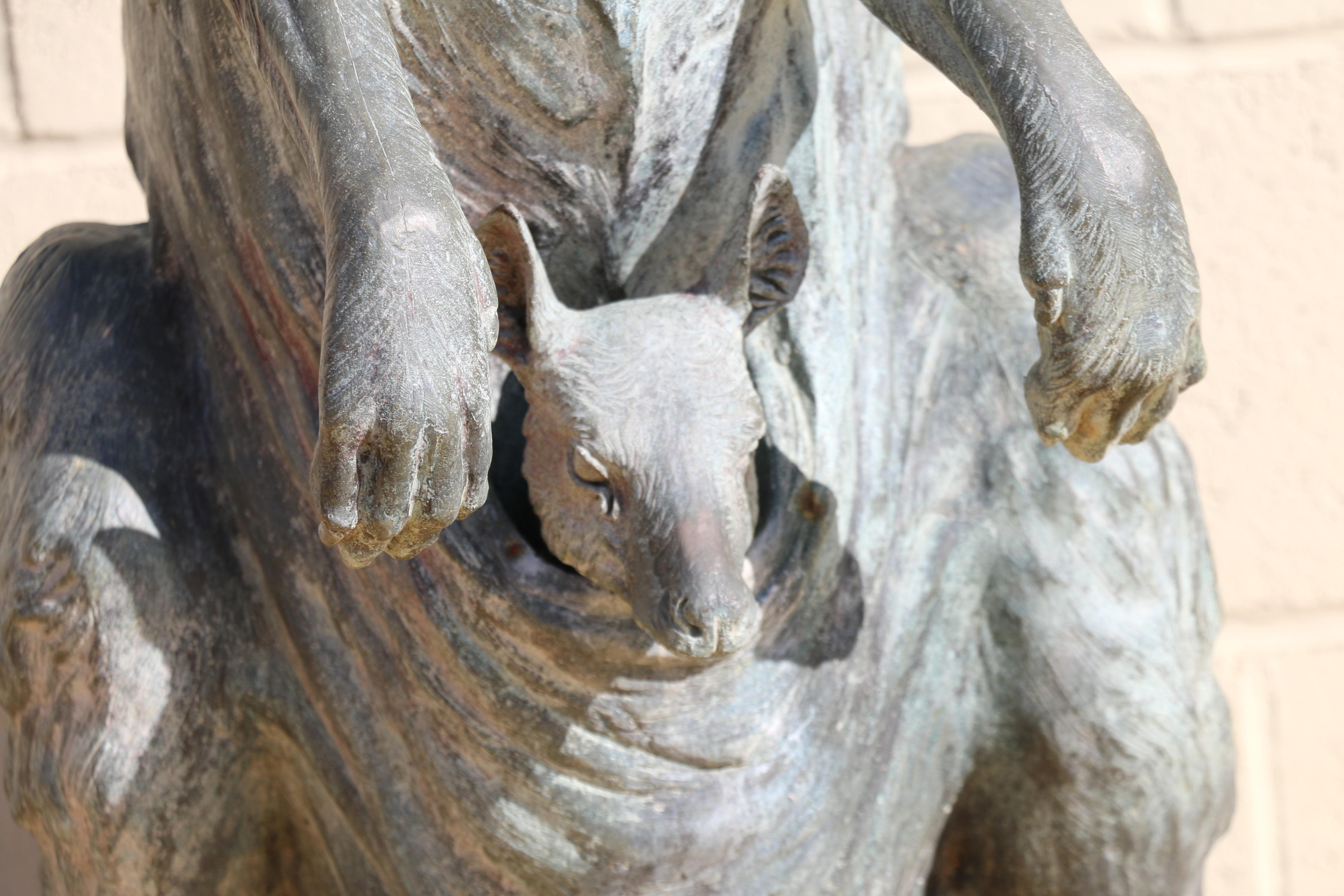 Vintage Kangaroo Bronze Statue by J. Daste For Sale 4