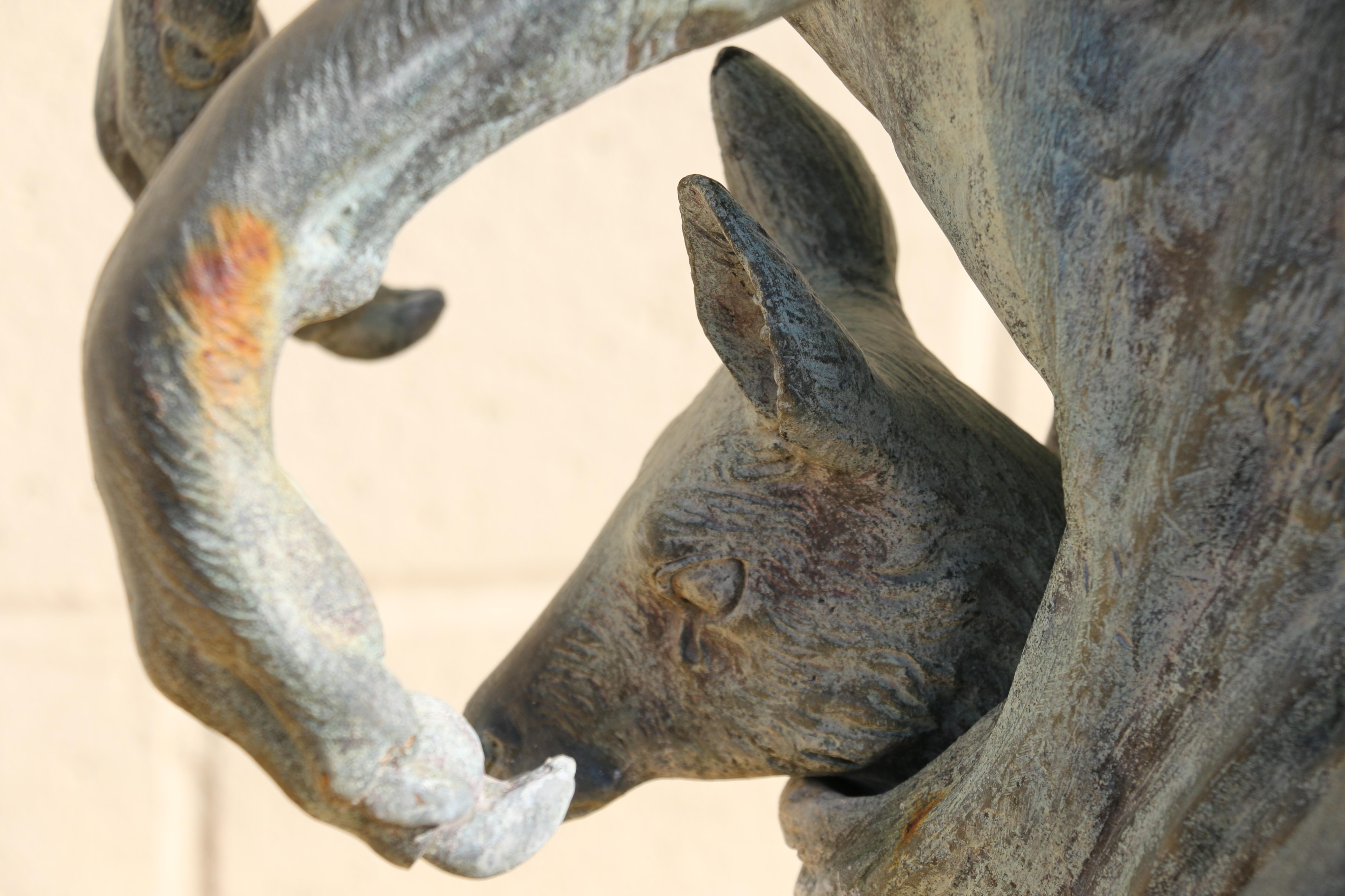 Vintage Kangaroo Bronze Statue by J. Daste For Sale 5