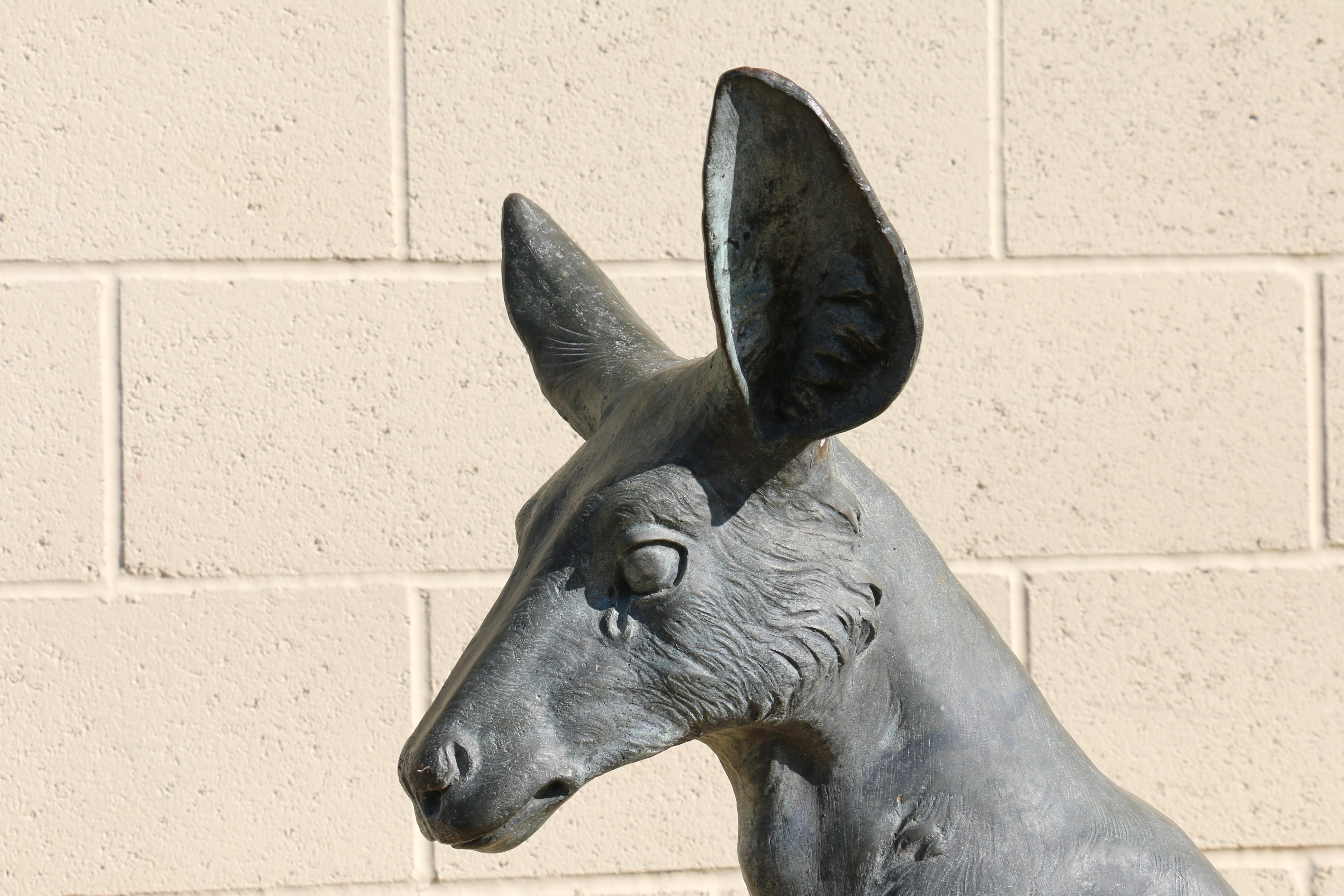 Vintage Kangaroo Bronze Statue by J. Daste For Sale 8