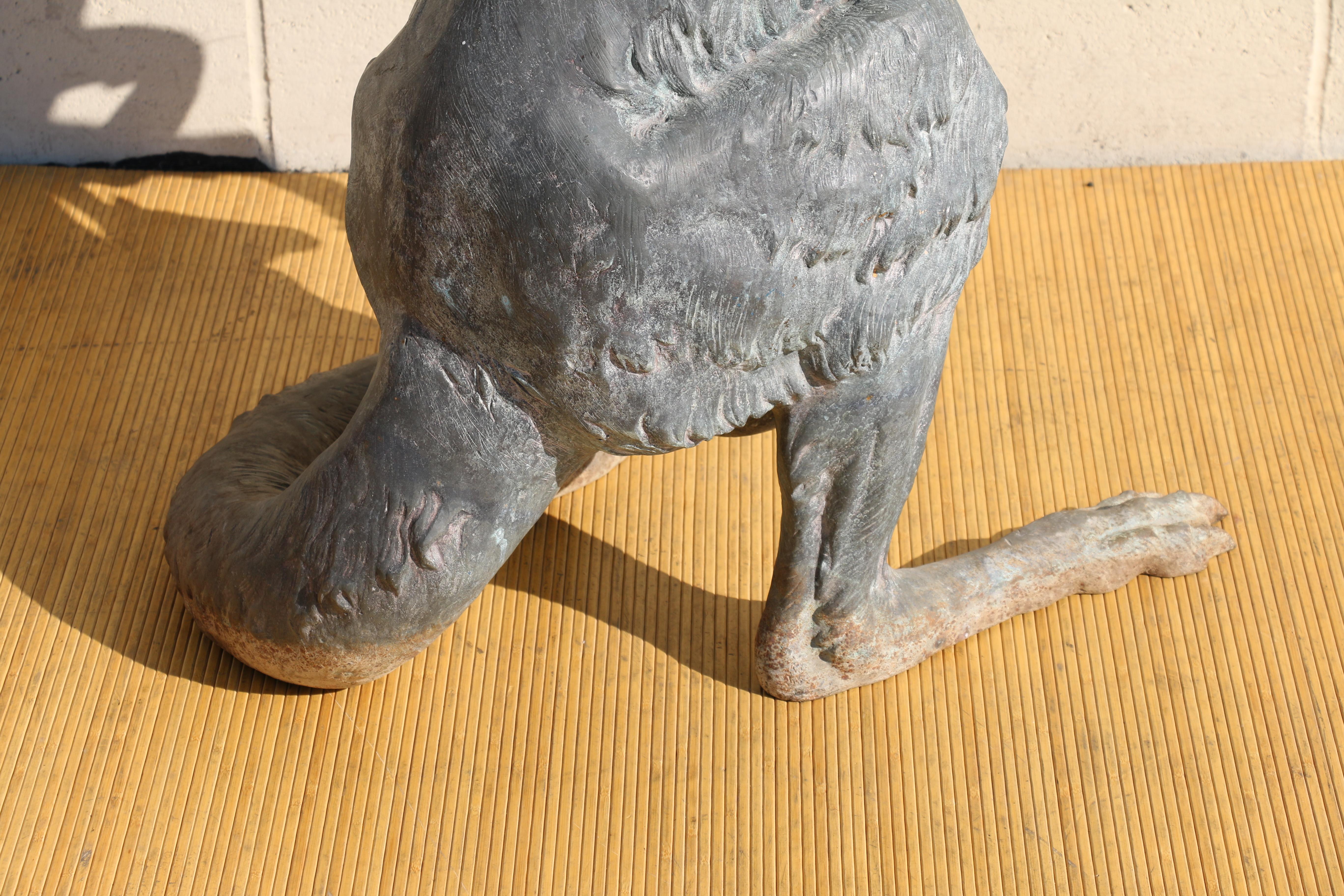 Vintage Kangaroo Bronze Statue by J. Daste For Sale 12