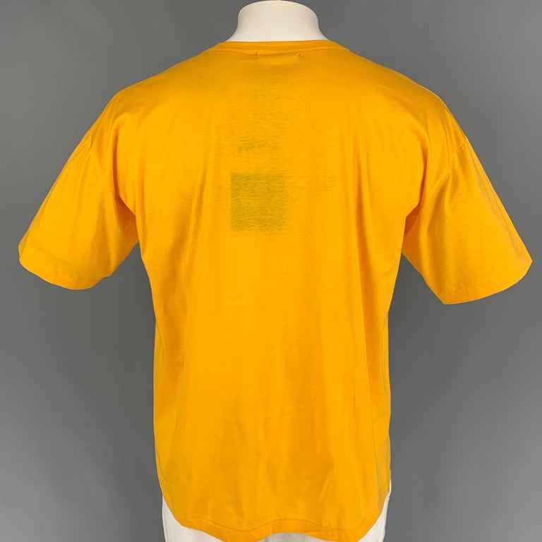 Vintage KANSAI YAMAMOTO Size L Yellow Multi-Color Graphic Cotton T-shirt