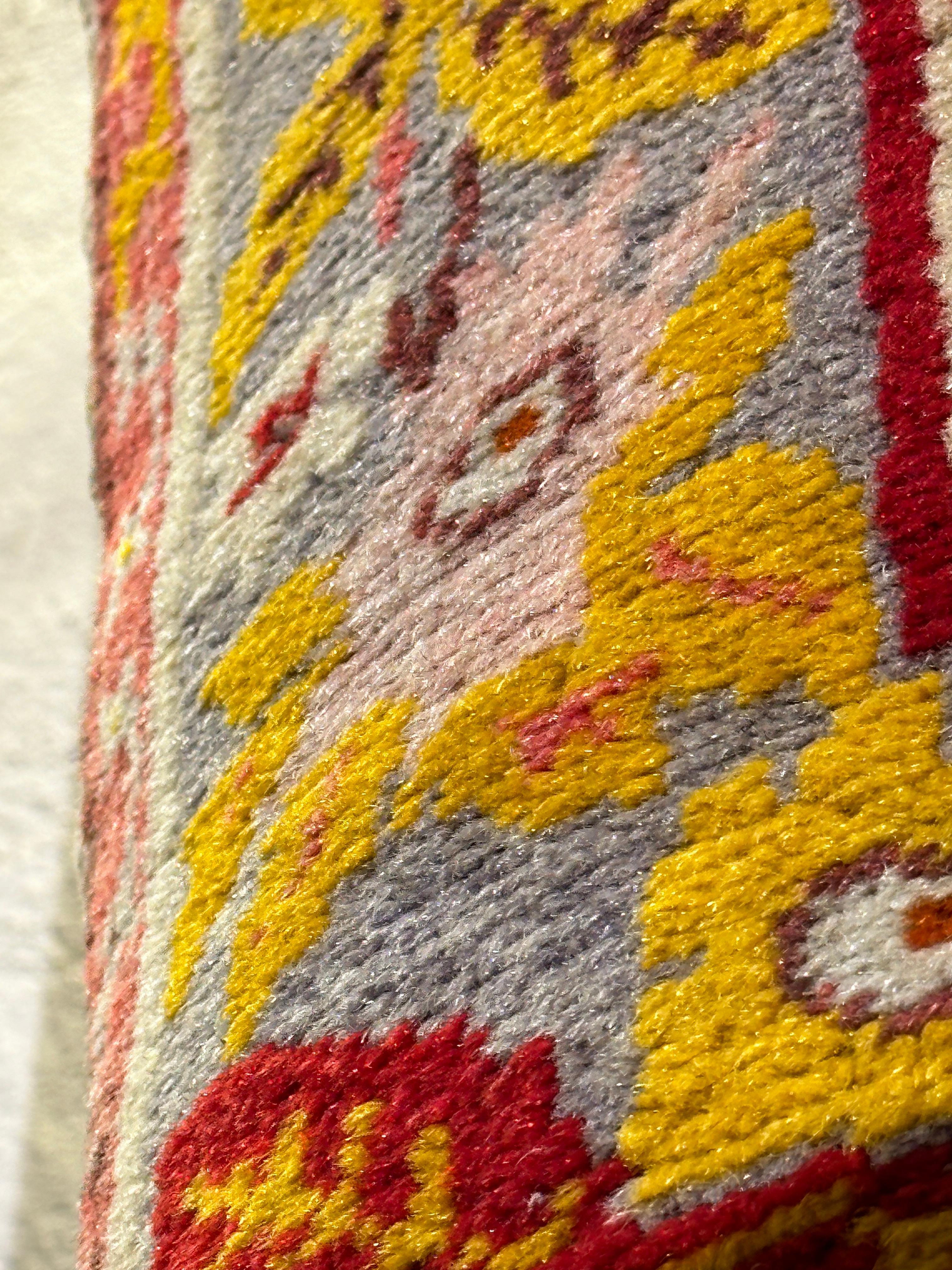 Annodato a mano Tappeto vintage Karabagh Filigree - 3' L x 5' 7