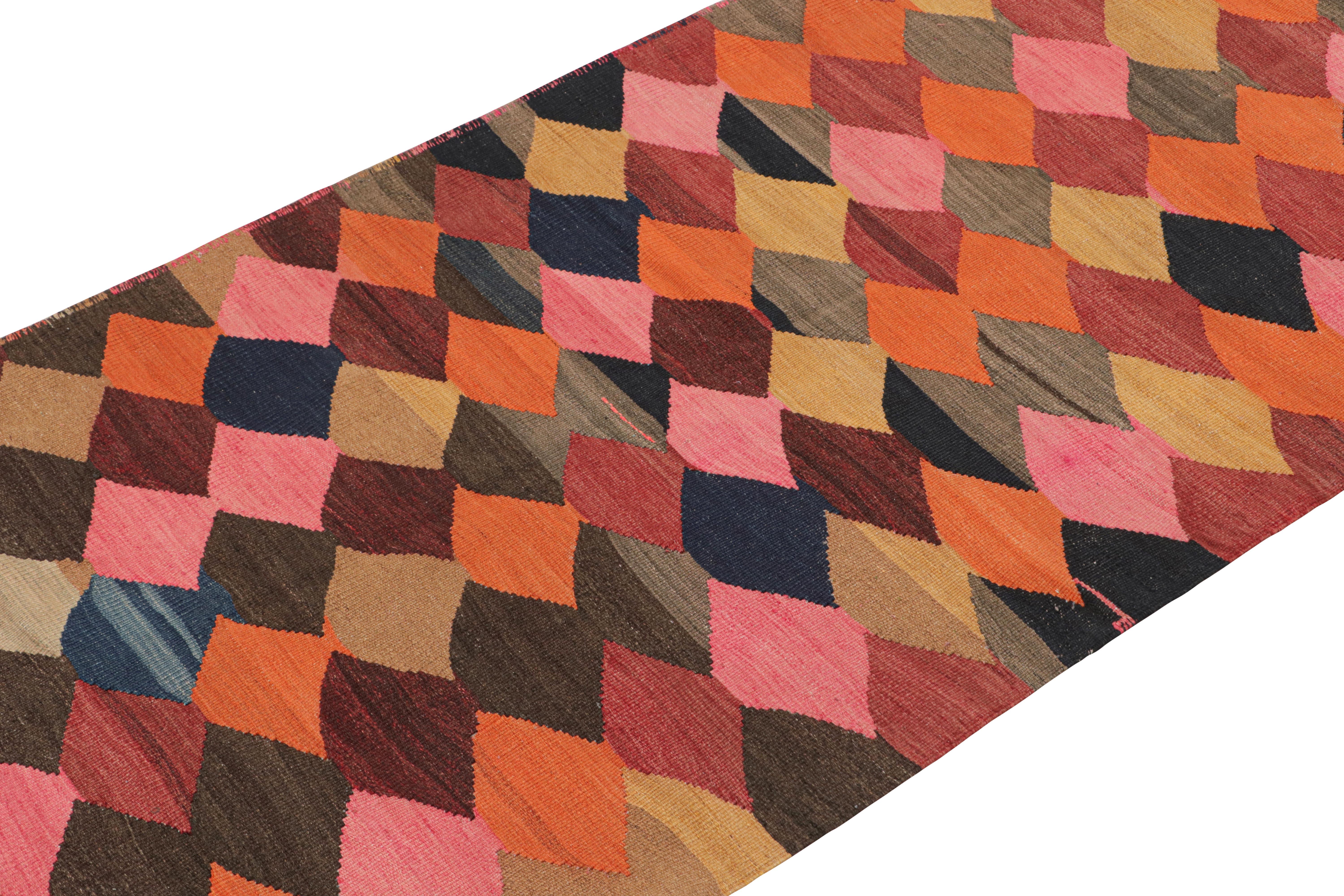 Karadagh Persischer Kelim in polychromen Diamantmuster von Teppich & Kilim (Handgeknüpft) im Angebot