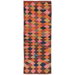 Karadagh Persischer Kelim in polychromen Diamantmuster von Teppich & Kilim