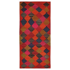 Karadagh Persischer Kelim in polychromen Diamantmuster