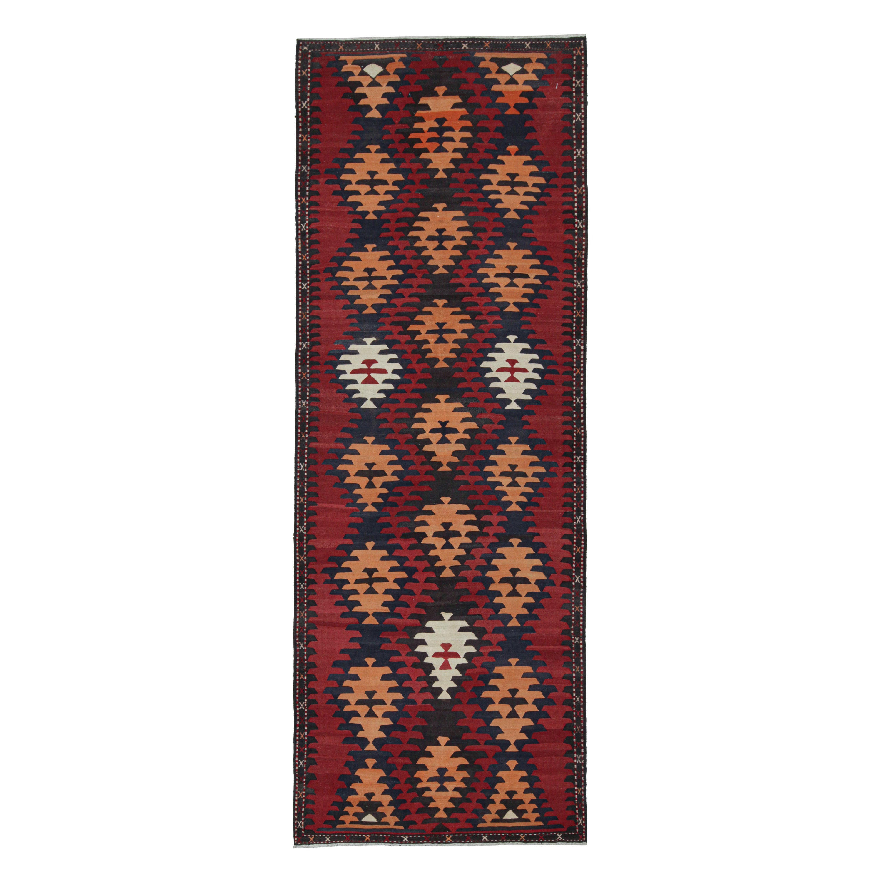 Karadagh Persischer Kelim in Rot mit geometrischen Mustern von Teppich & Kilim