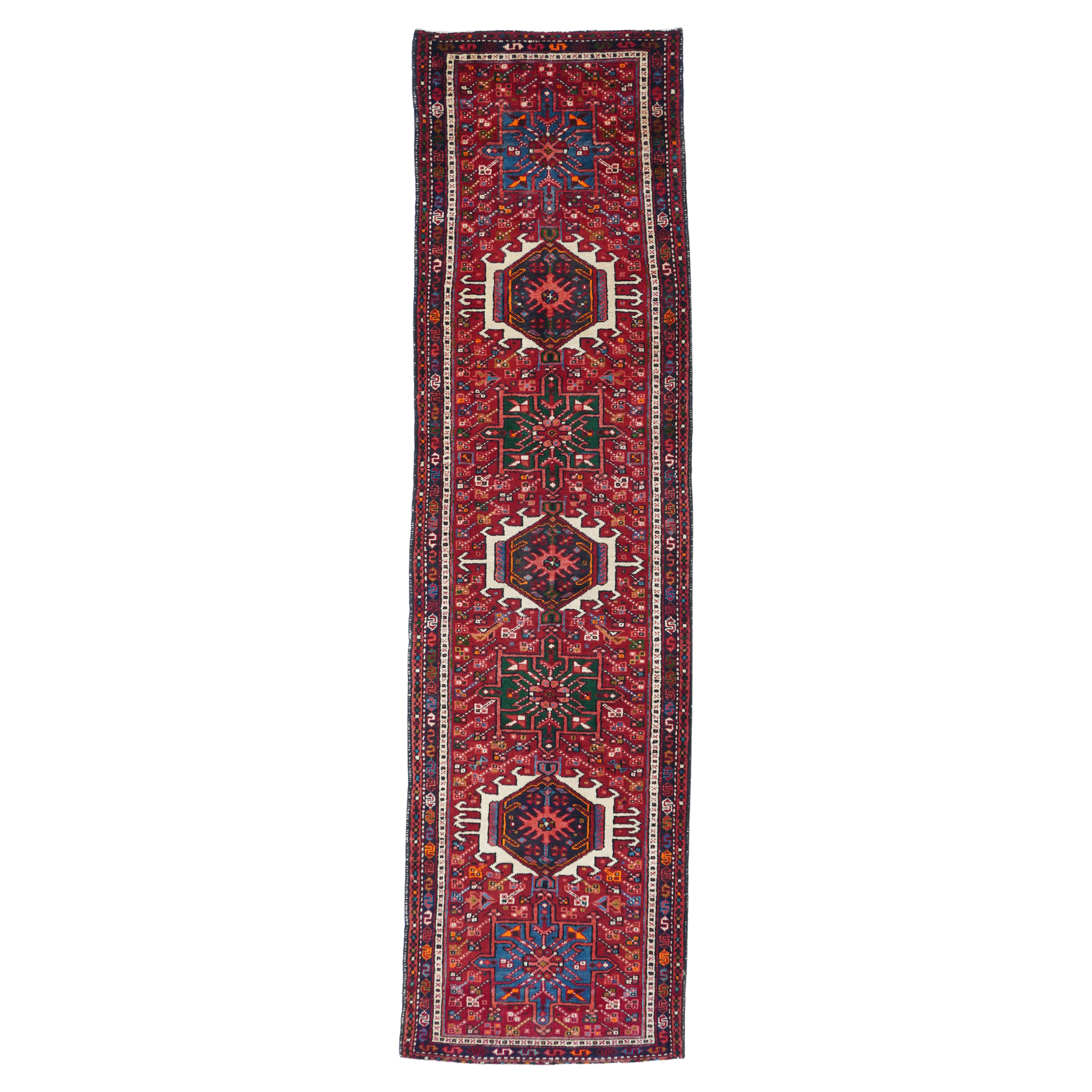 Vintage Karajeh Heriz Runner For Sale