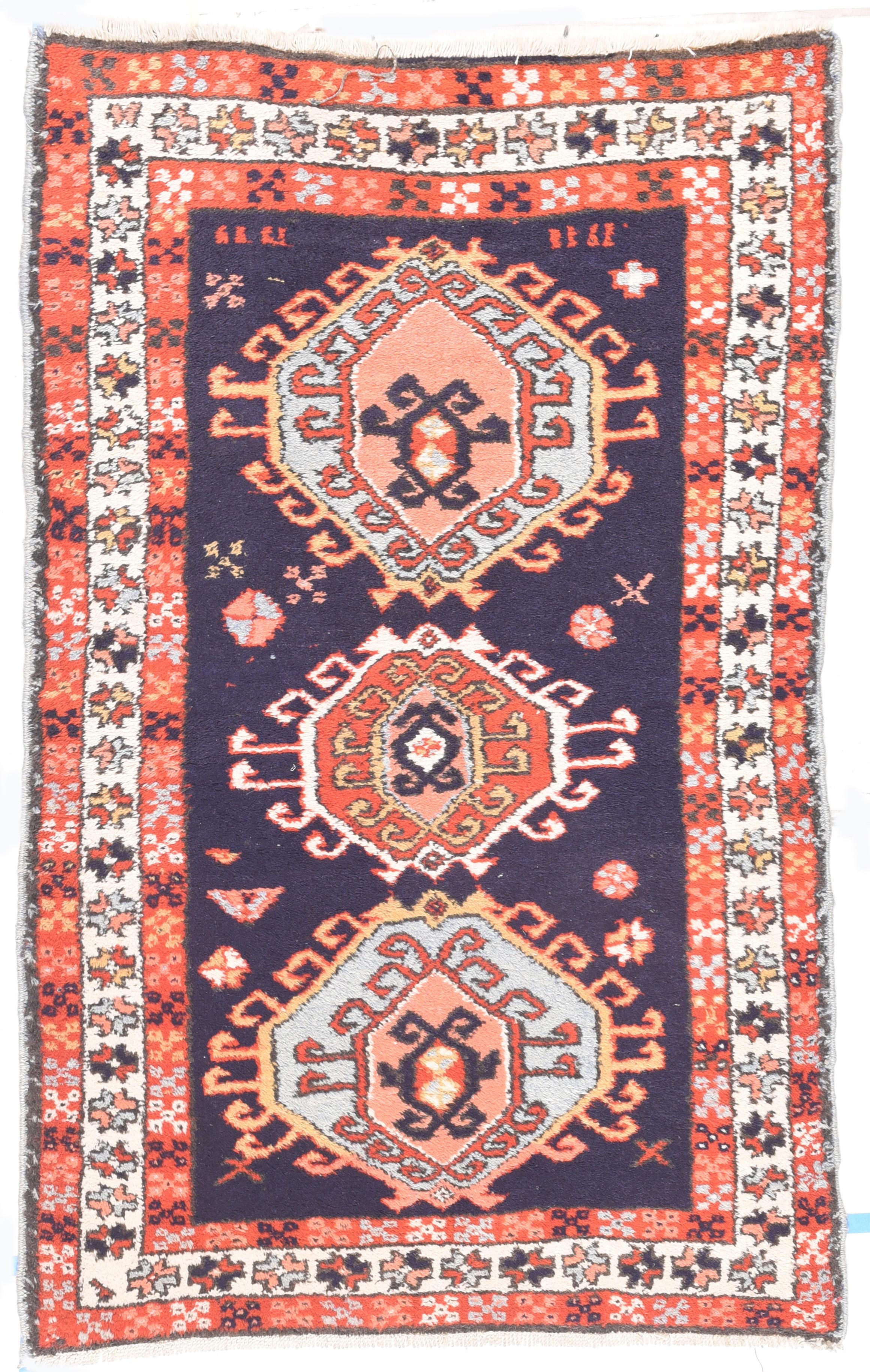 Vintage Karajeh Rug In Good Condition For Sale In New York, NY