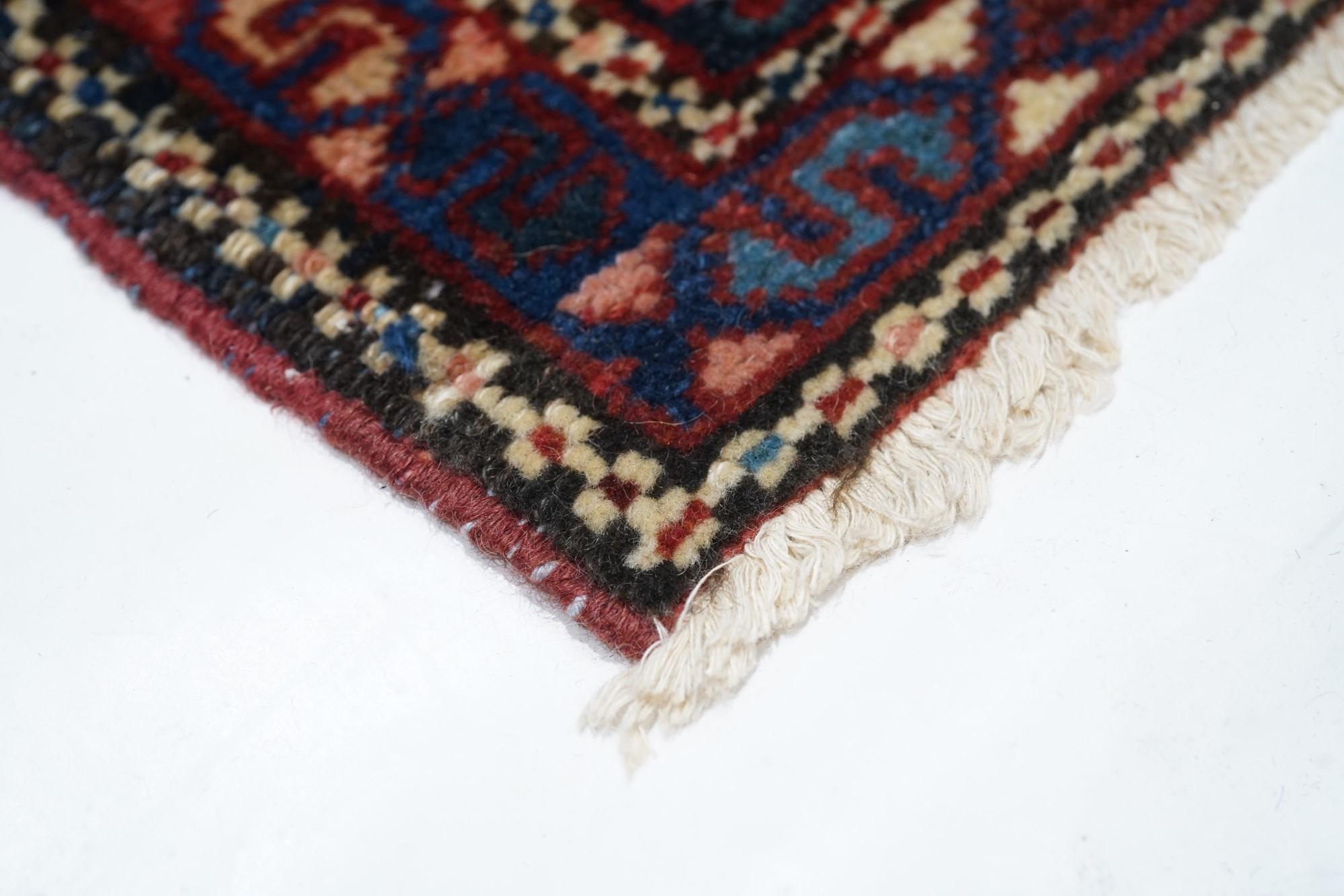 Vintage Karajeh Rug In Good Condition For Sale In New York, NY