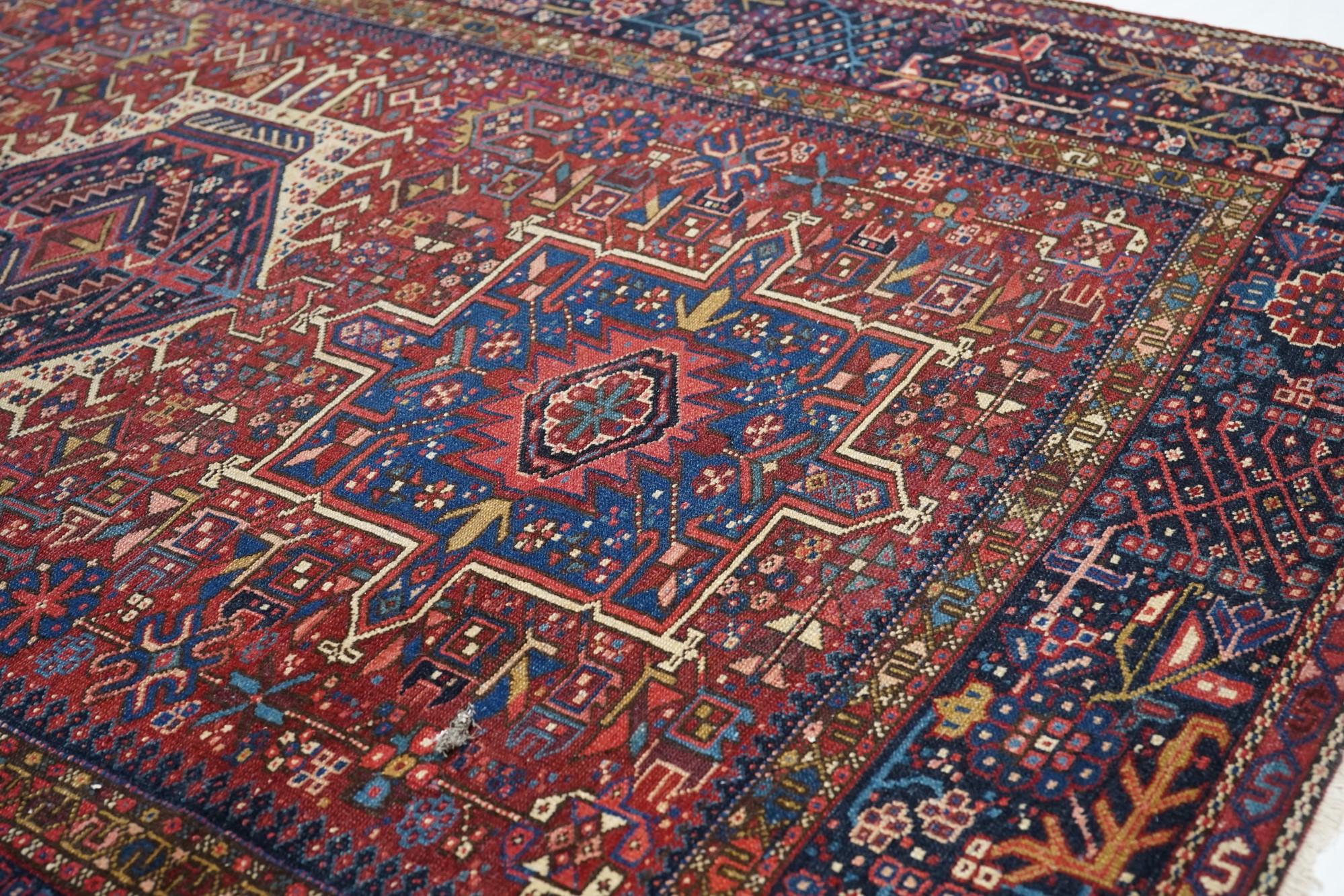 Wool Vintage Karajeh Rug For Sale