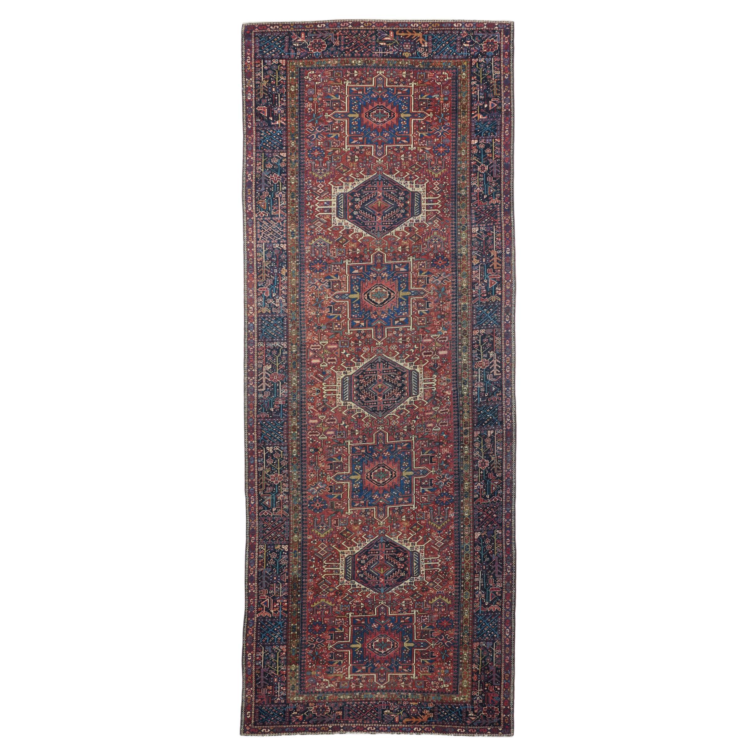 Karajeh-Teppich im Vintage-Stil 4'11'' x 13'