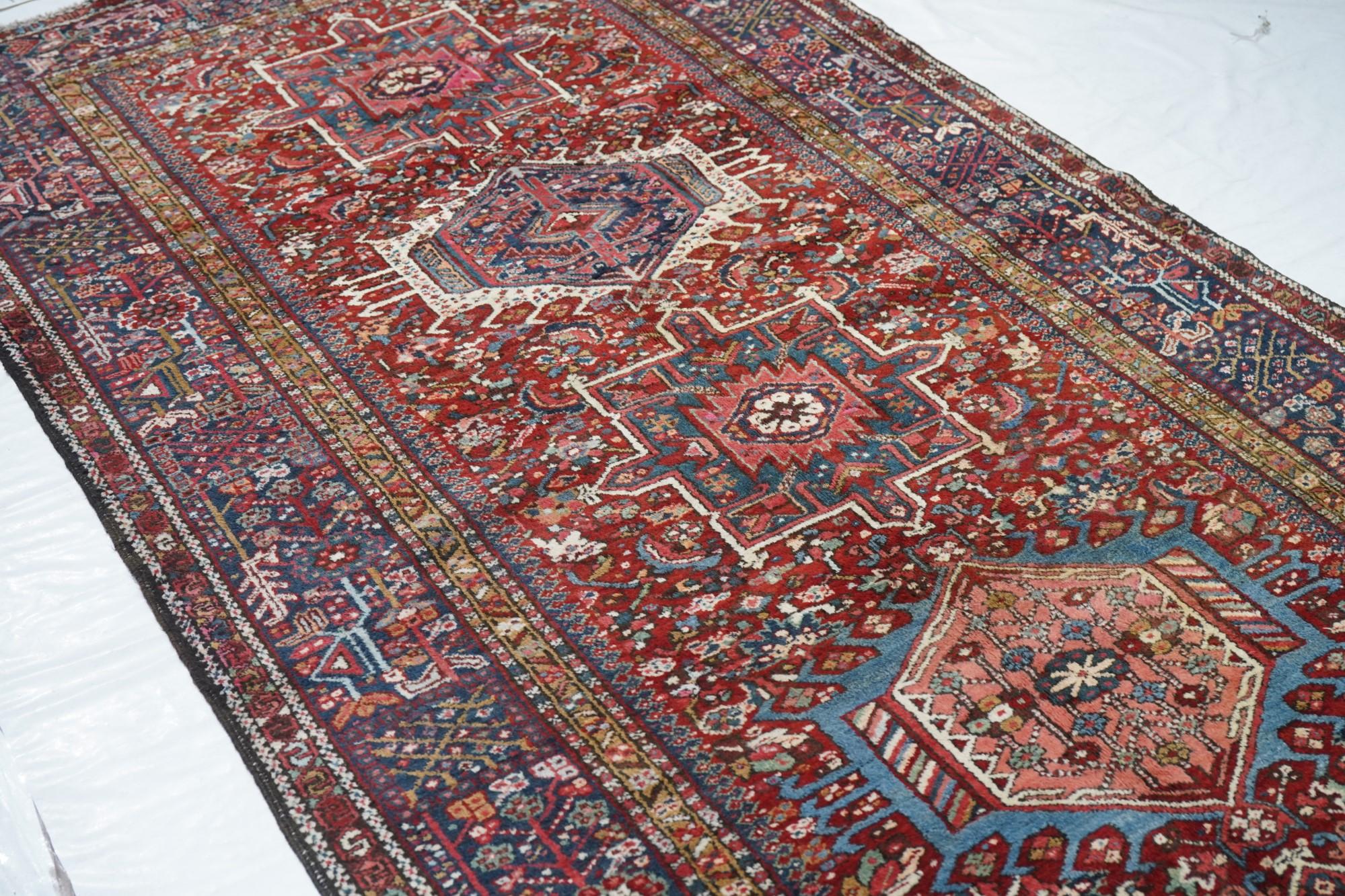 Wool Vintage Karajeh Rug For Sale