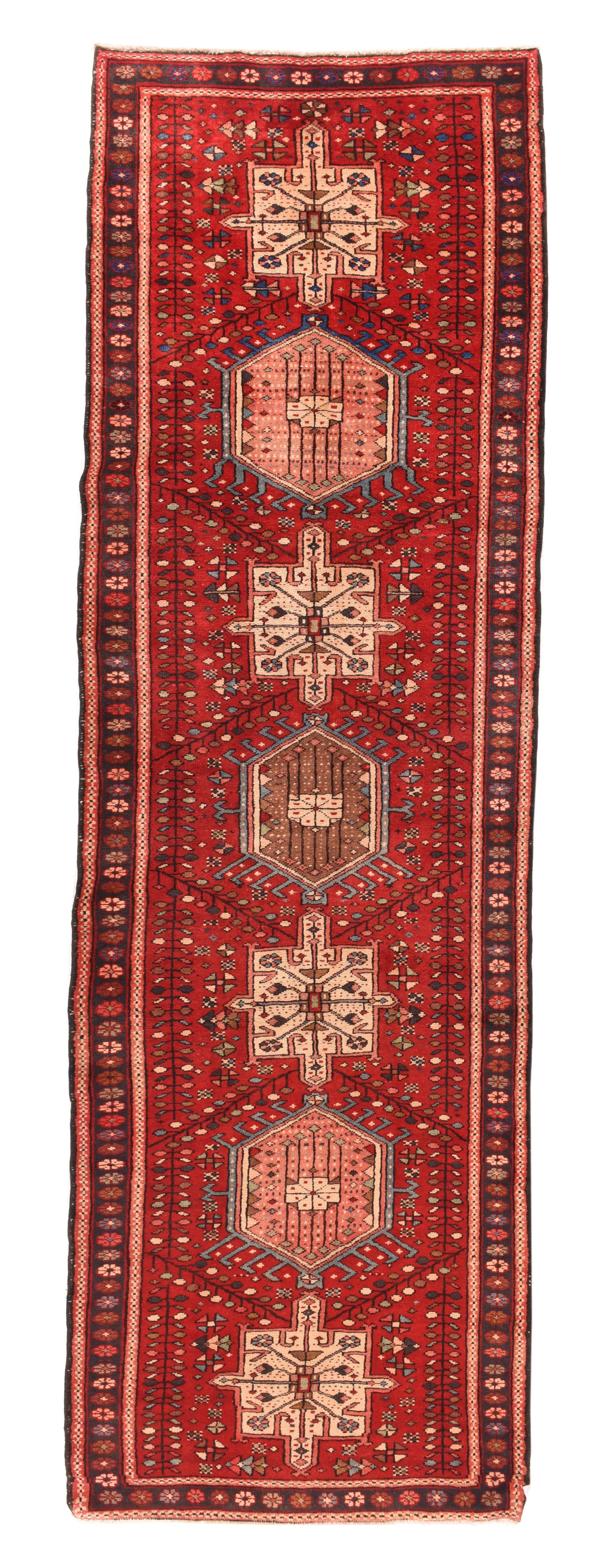 Vintage Karajeh Runner In Good Condition For Sale In New York, NY