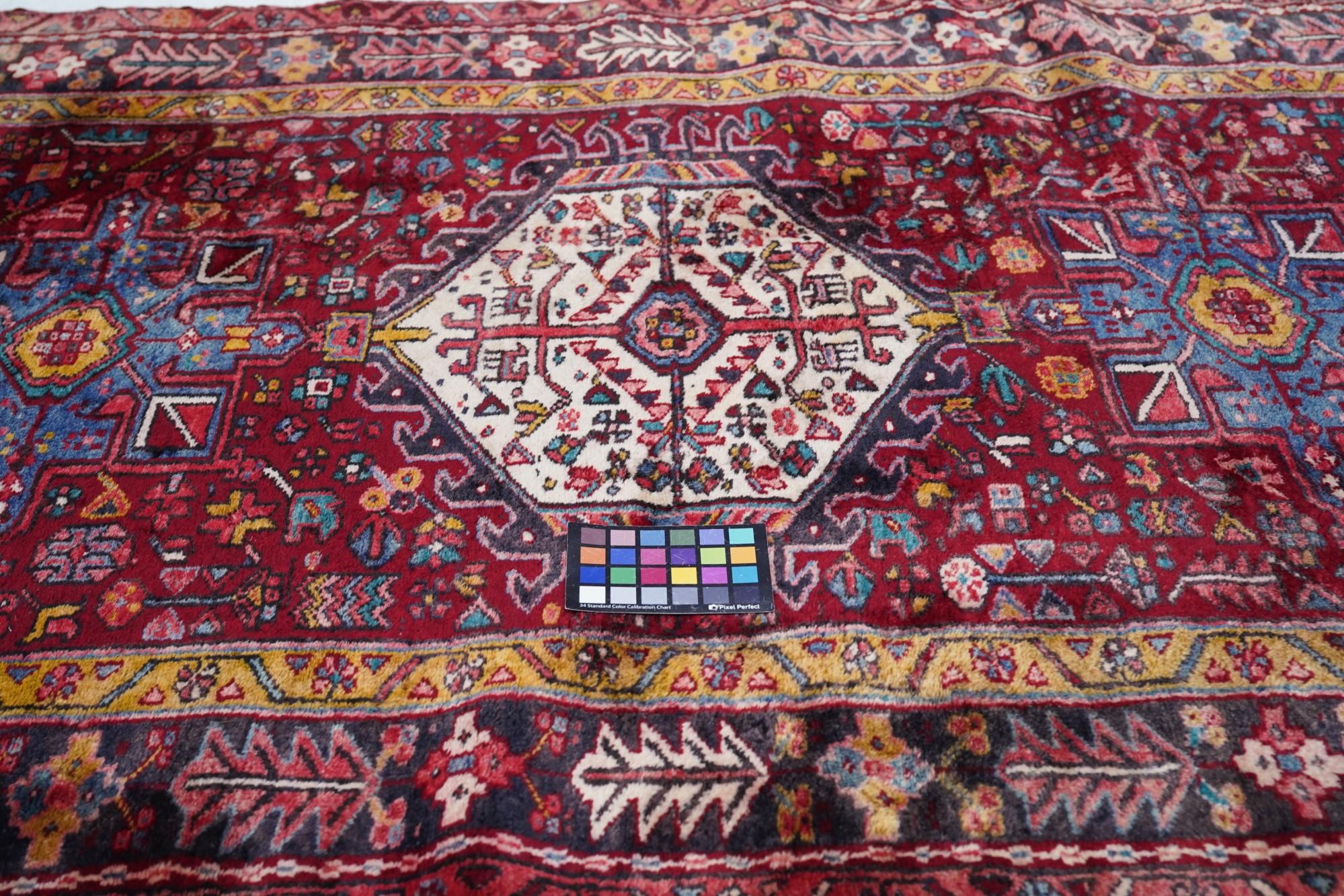 Vintage Karajeh-Läufer 4'9'' x 12'10'' im Angebot 4