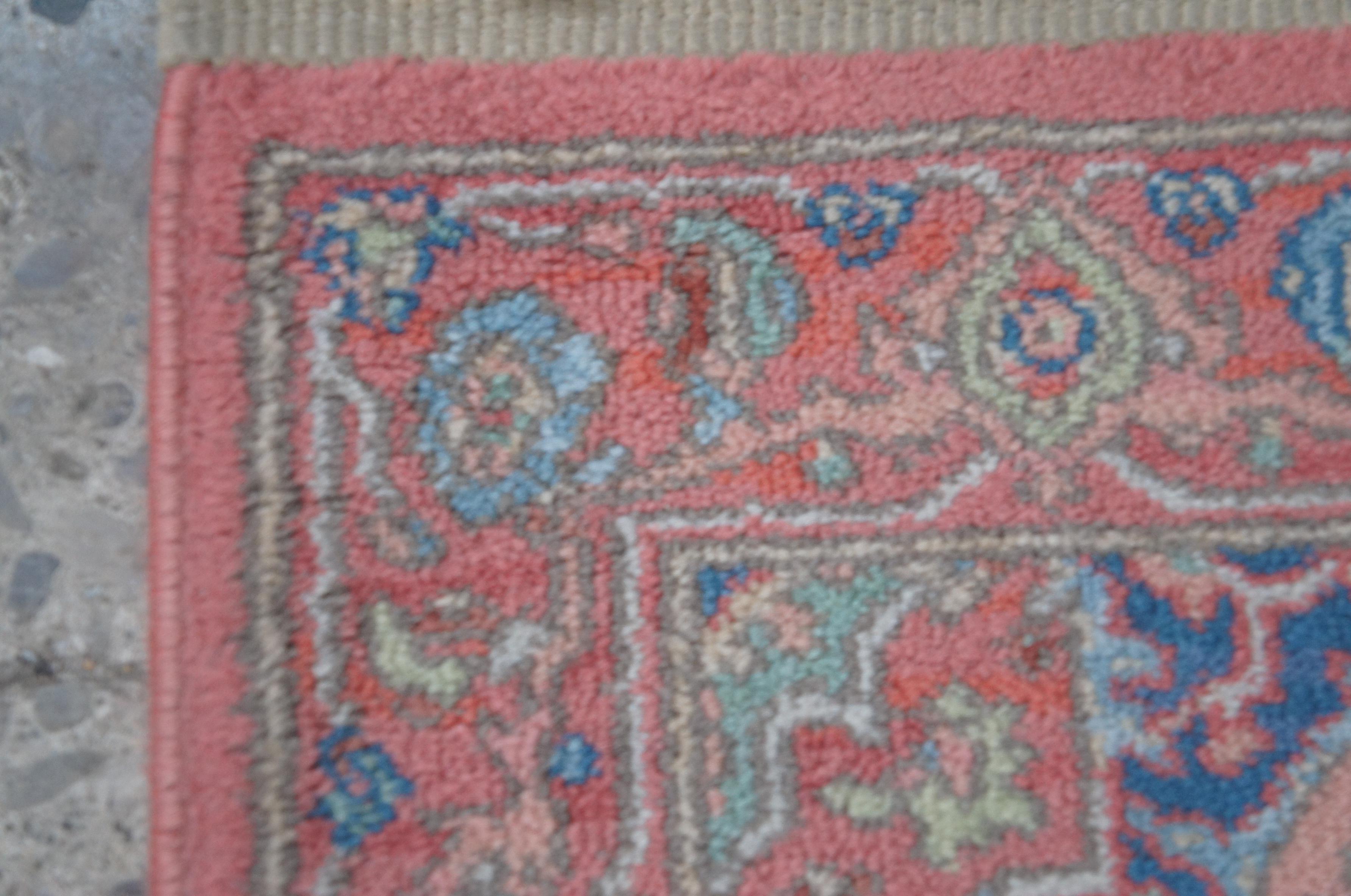 Vintage Karastan 736 Medallion Serapi 100% Wool Area Rug Mat Oriental 1