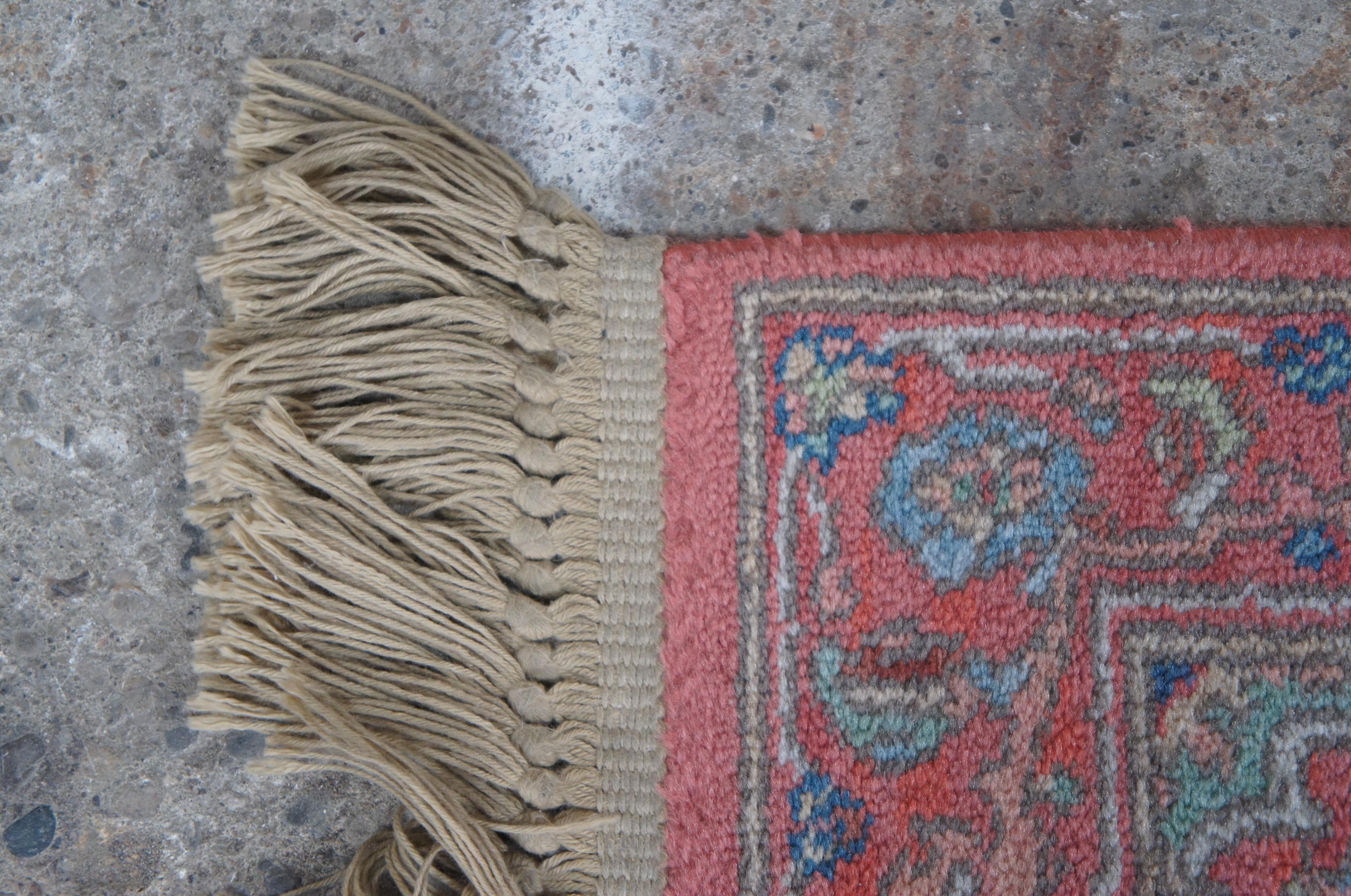 Vintage Karastan 736 Medallion Serapi 100% Wool Area Rug Mat Oriental 2