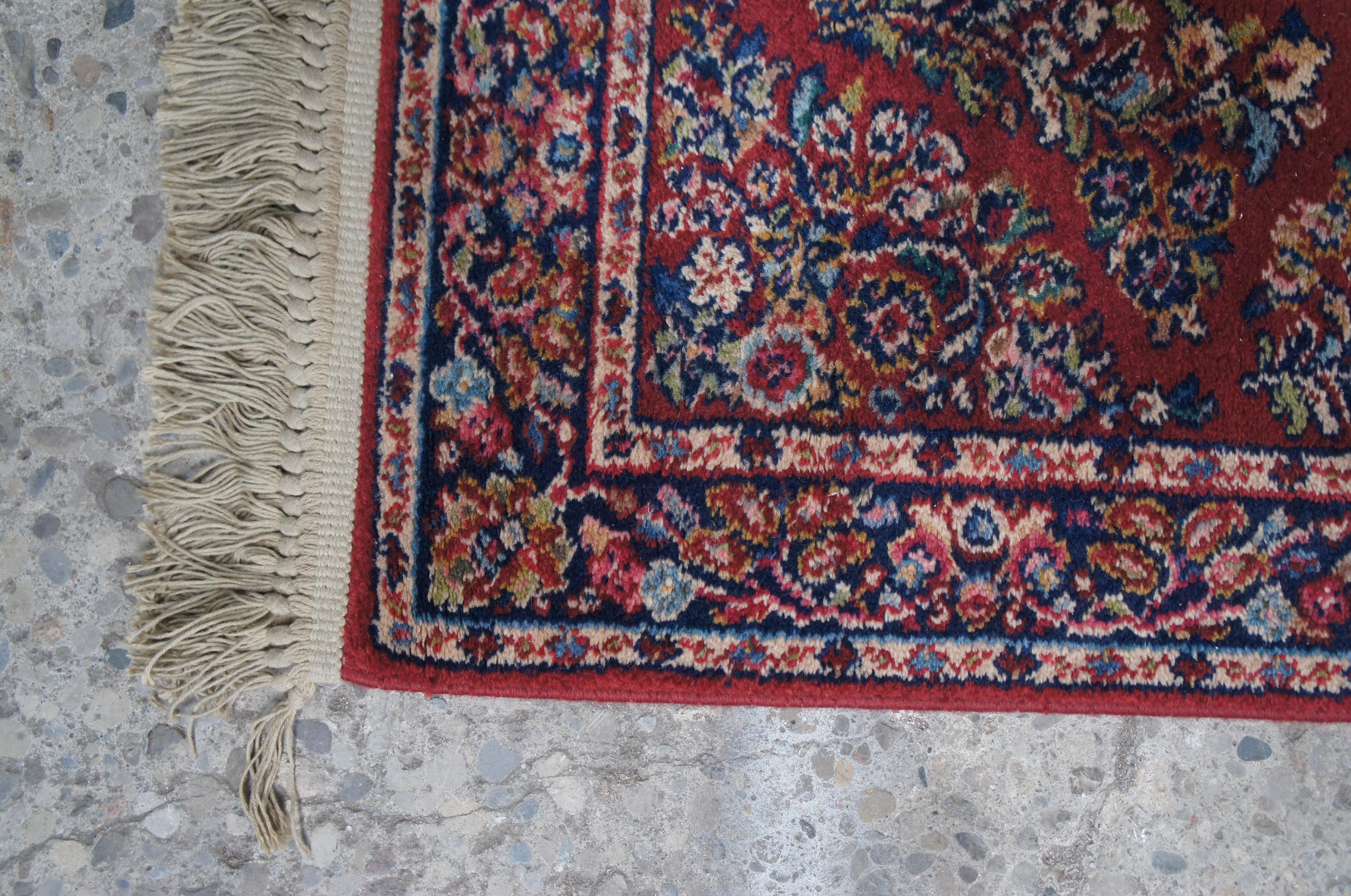 Vintage Karastan 785 Red Sarouk 100% Wool Area Rug Mat Runner Oriental In Good Condition In Dayton, OH