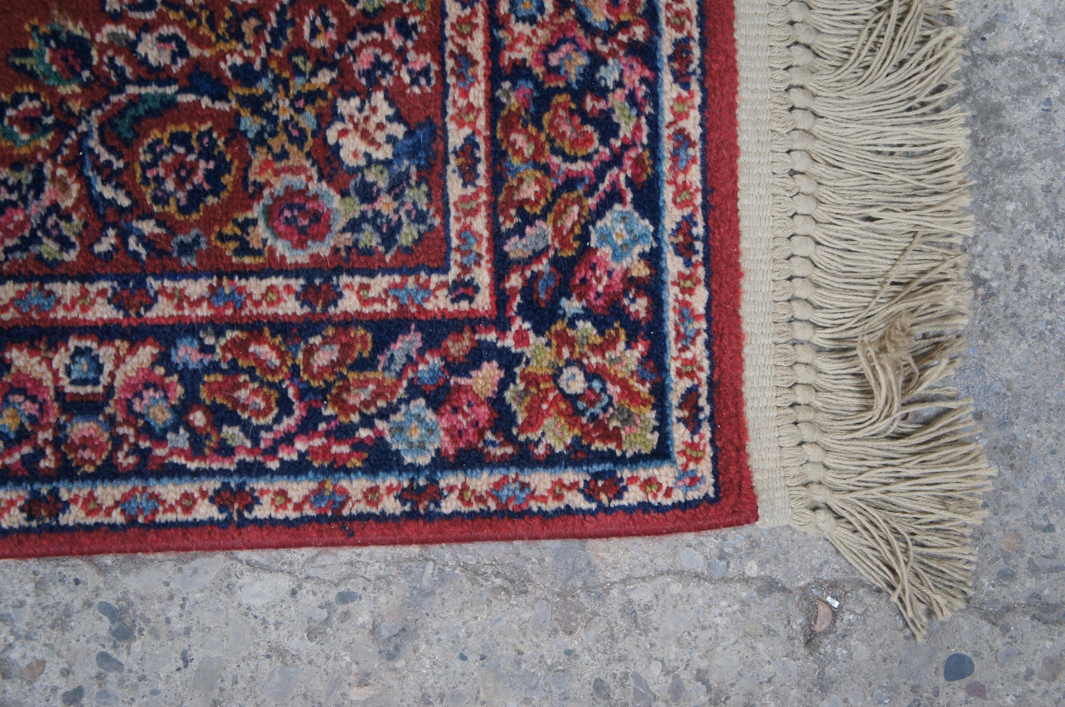 20th Century Vintage Karastan 785 Red Sarouk 100% Wool Area Rug Mat Runner Oriental