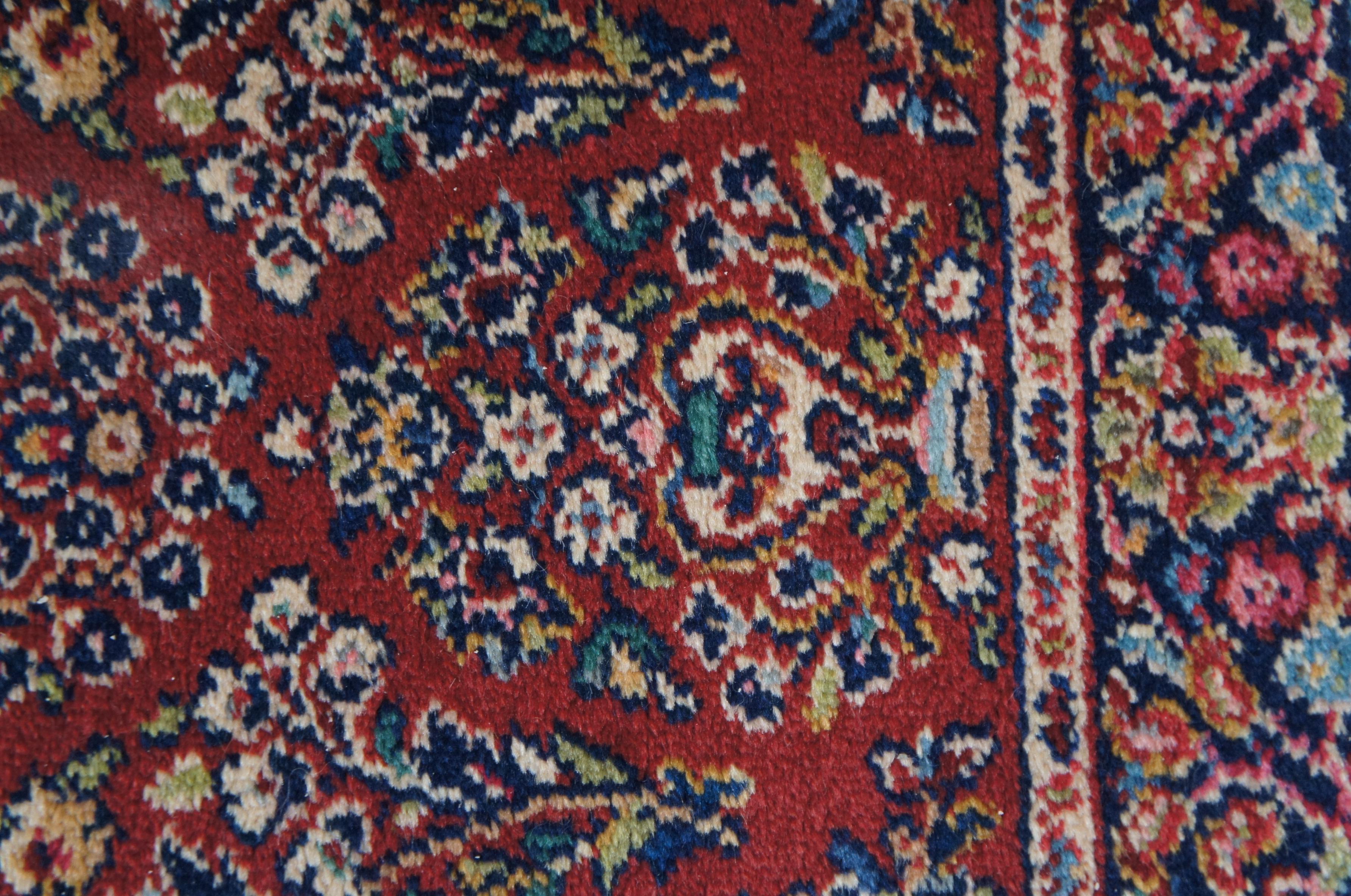 Vintage Karastan 785 Red Sarouk 100% Wool Area Rug Mat Runner Oriental 1
