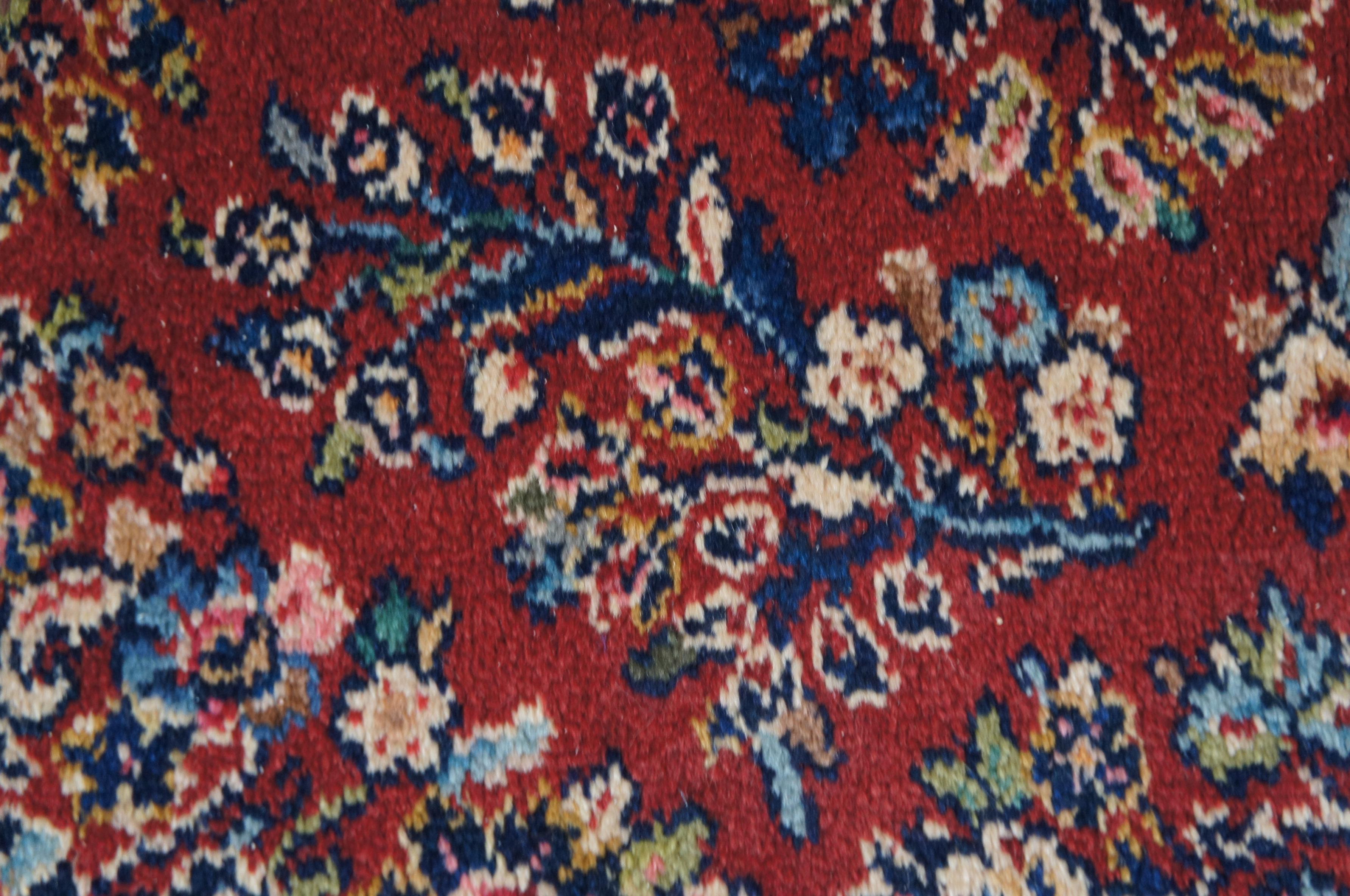 Vintage Karastan 785 Red Sarouk 100% Wool Area Rug Mat Runner Oriental 2