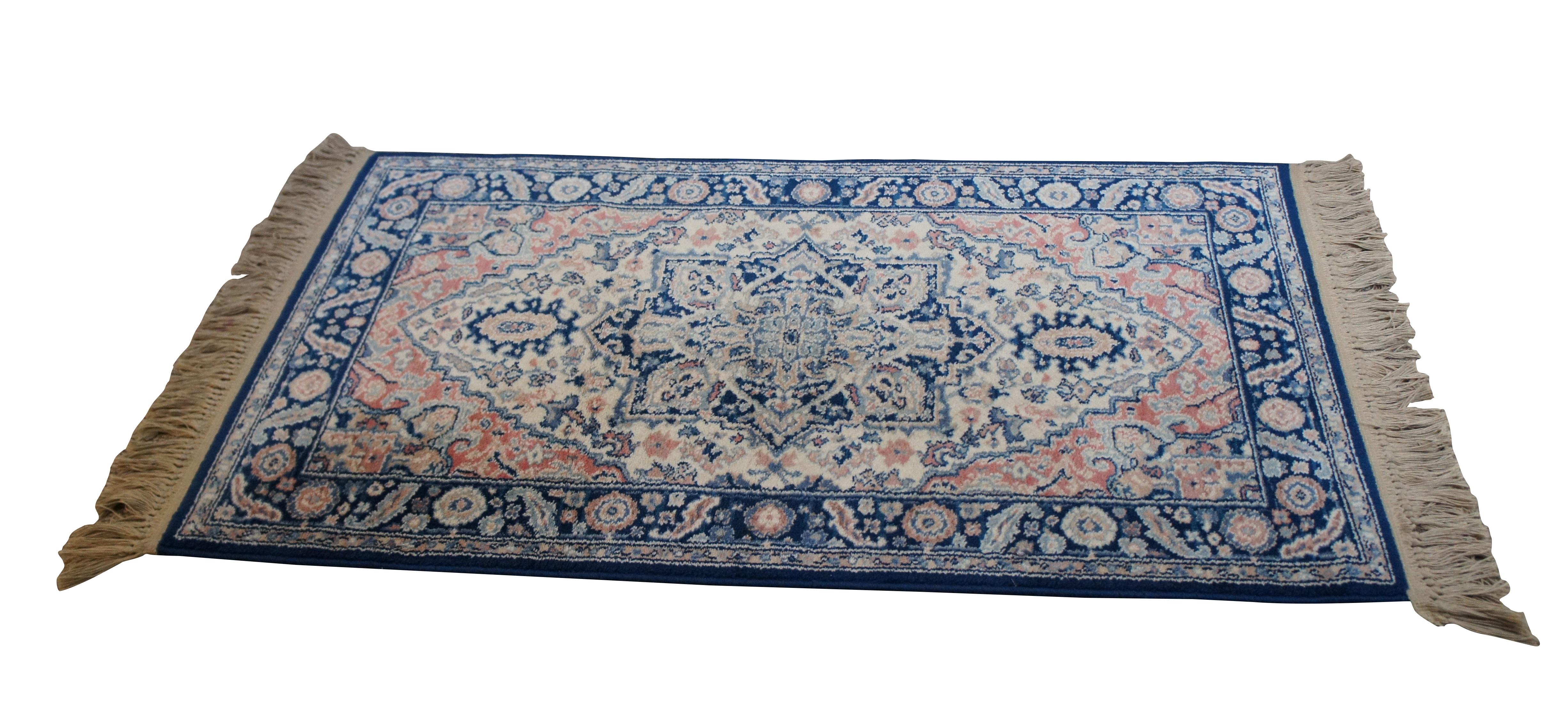 Karastan 100% wool pile, mothproof, worsted  yarn, woven in USA, Blue Heriz, Pattern 748, 2.10x5.  2168897

Dimensions:
60” x 34.5” / 5’ x 3’ (Length x Width)