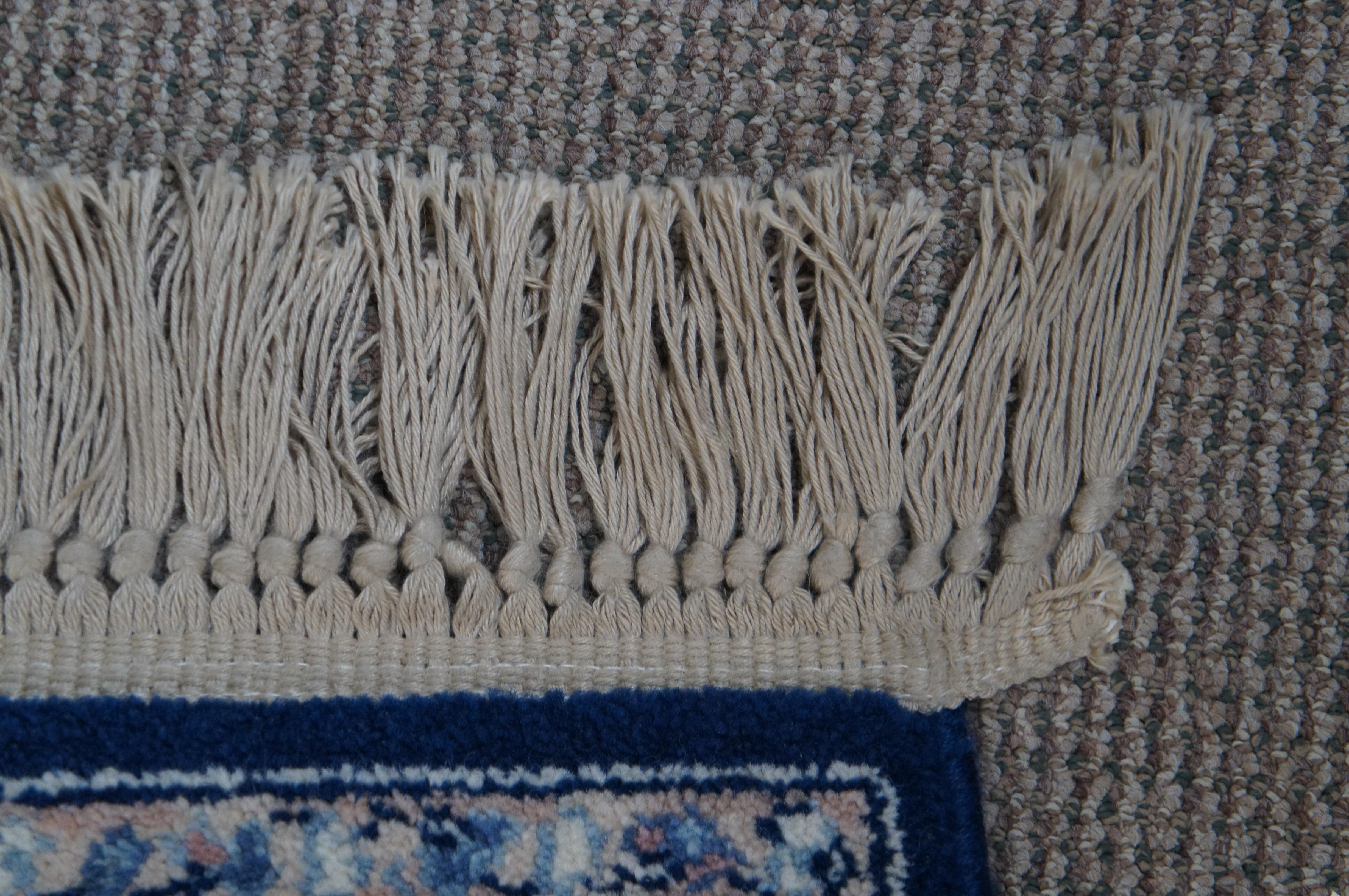 Vintage Karastan Blue Heriz Medallion 748 Area Rug Carpet Mat 3' x 5' In Good Condition In Dayton, OH