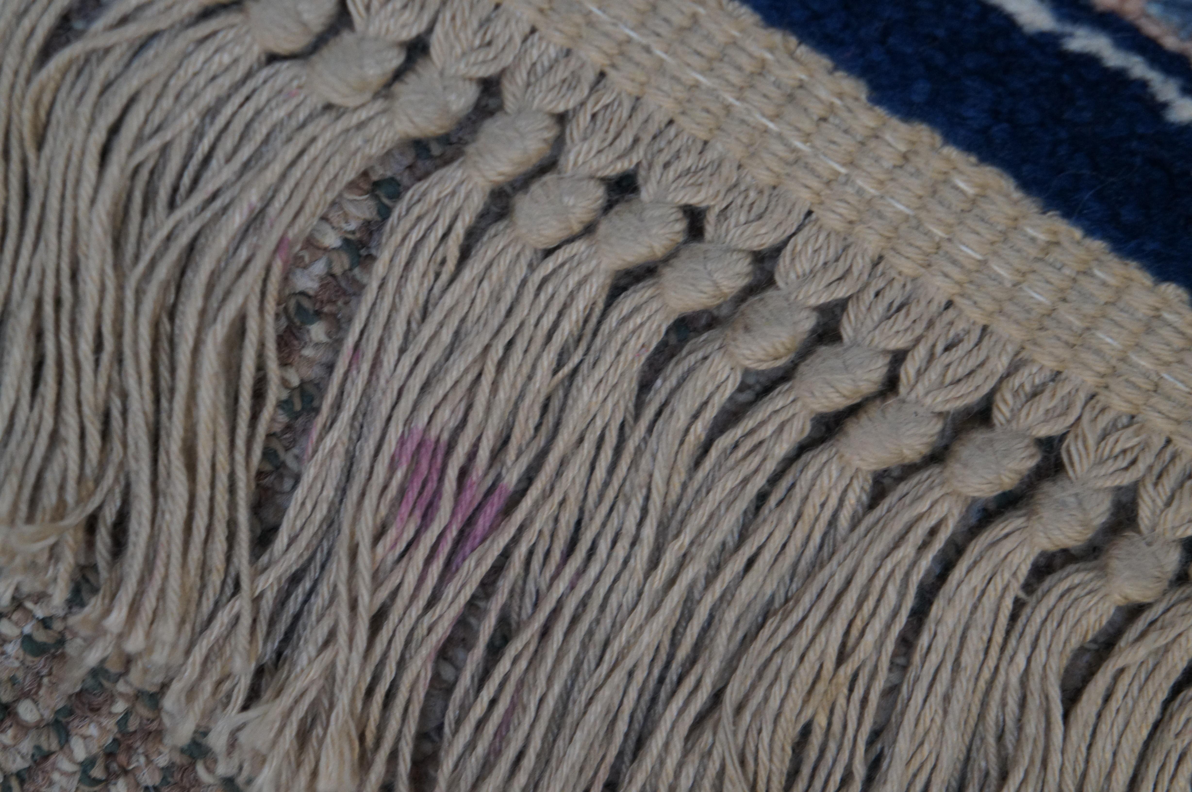 Wool Vintage Karastan Blue Heriz Medallion 748 Area Rug Carpet Mat 3' x 5'