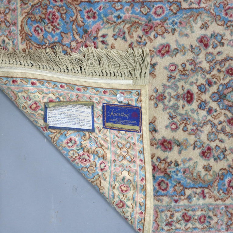 Vintage Karastan Ivory Medallion Kirman #711 Floral Oriental Rug, circa ...