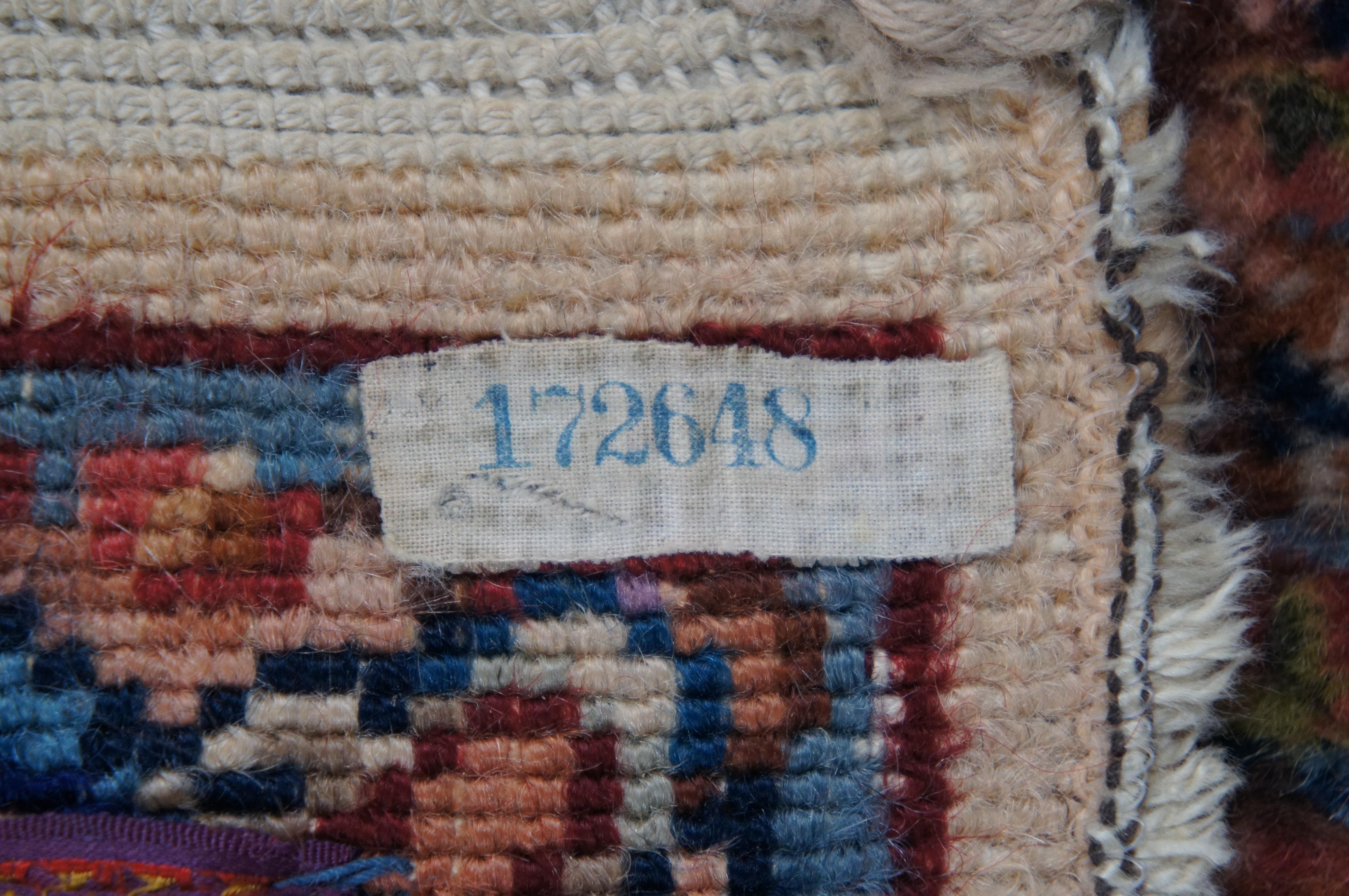 Vintage Karastan Kirman 732 Floral All Over Wool Area Rug Carpet Mat 2' x 4' 7
