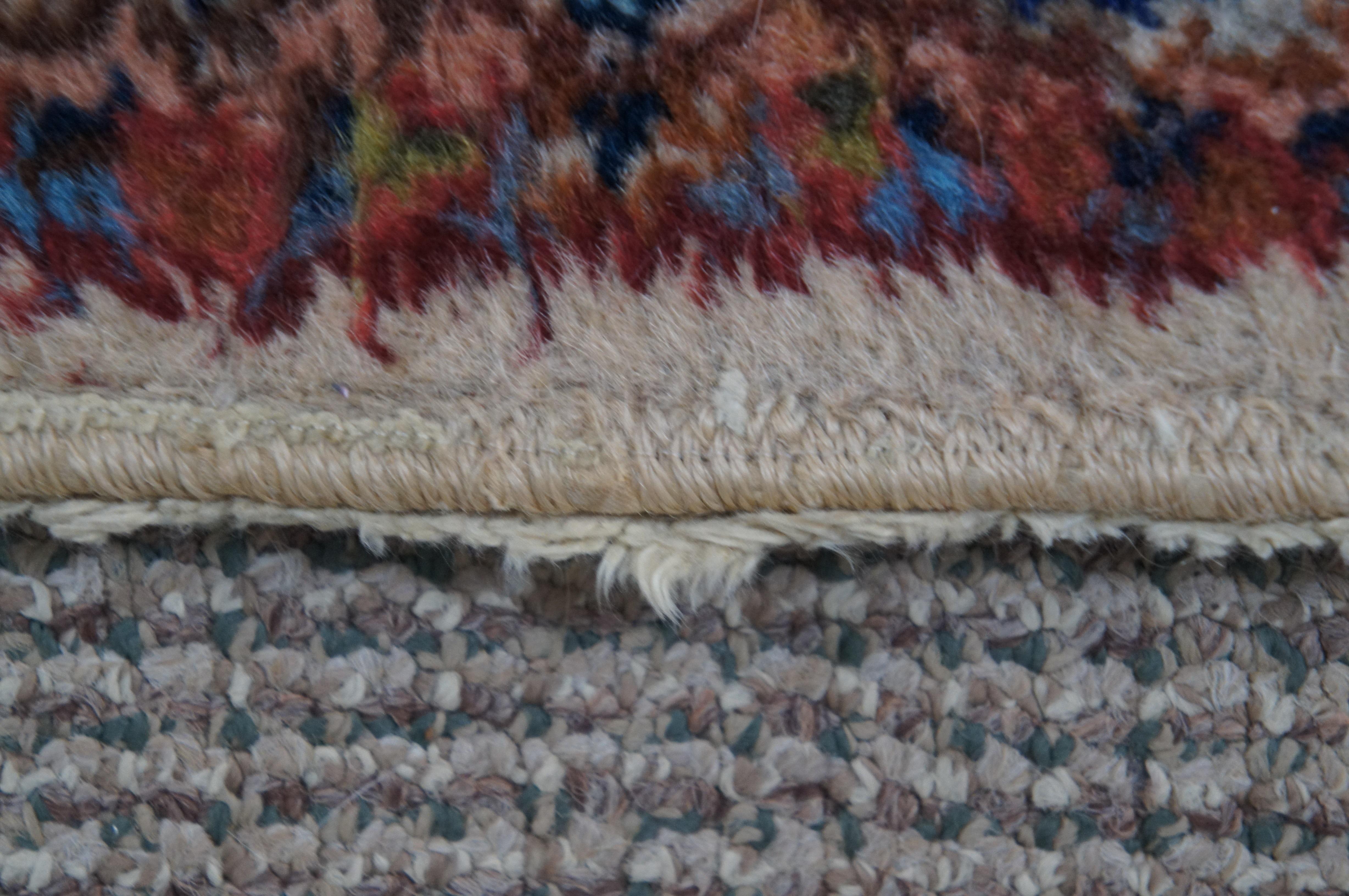 Vintage Karastan Kirman 732 Floral All Over Wool Area Rug Carpet Mat 2' x 4' 5