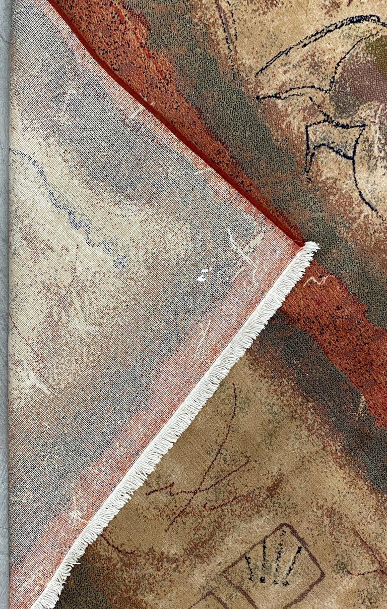 Vintage Karastan "Lascaux Paleolithic Cave Drawing" Wool Rug, circa