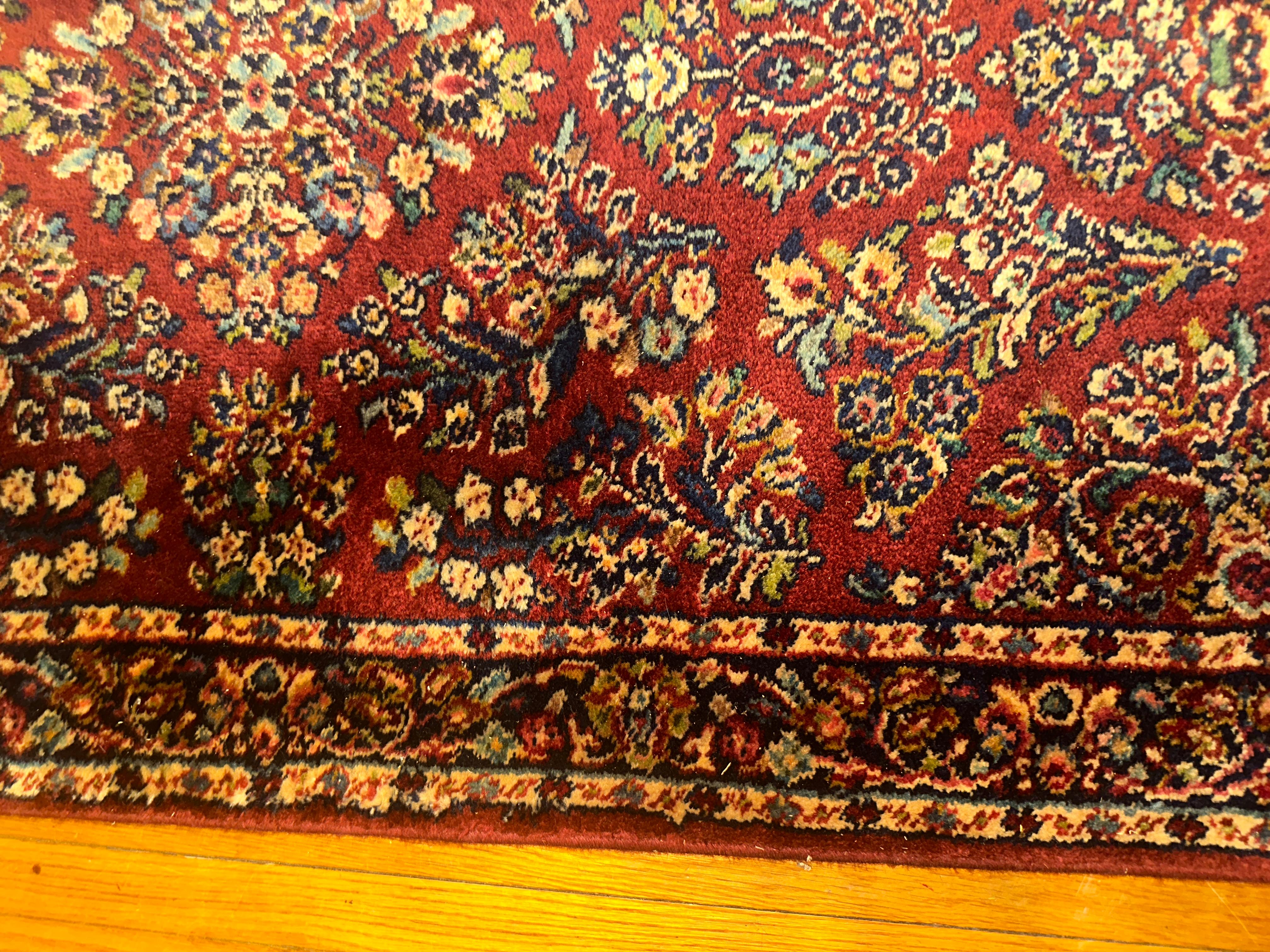 Vintage Karastan Rug - Red Sarough Design -  SIZE  34 in  by  60
