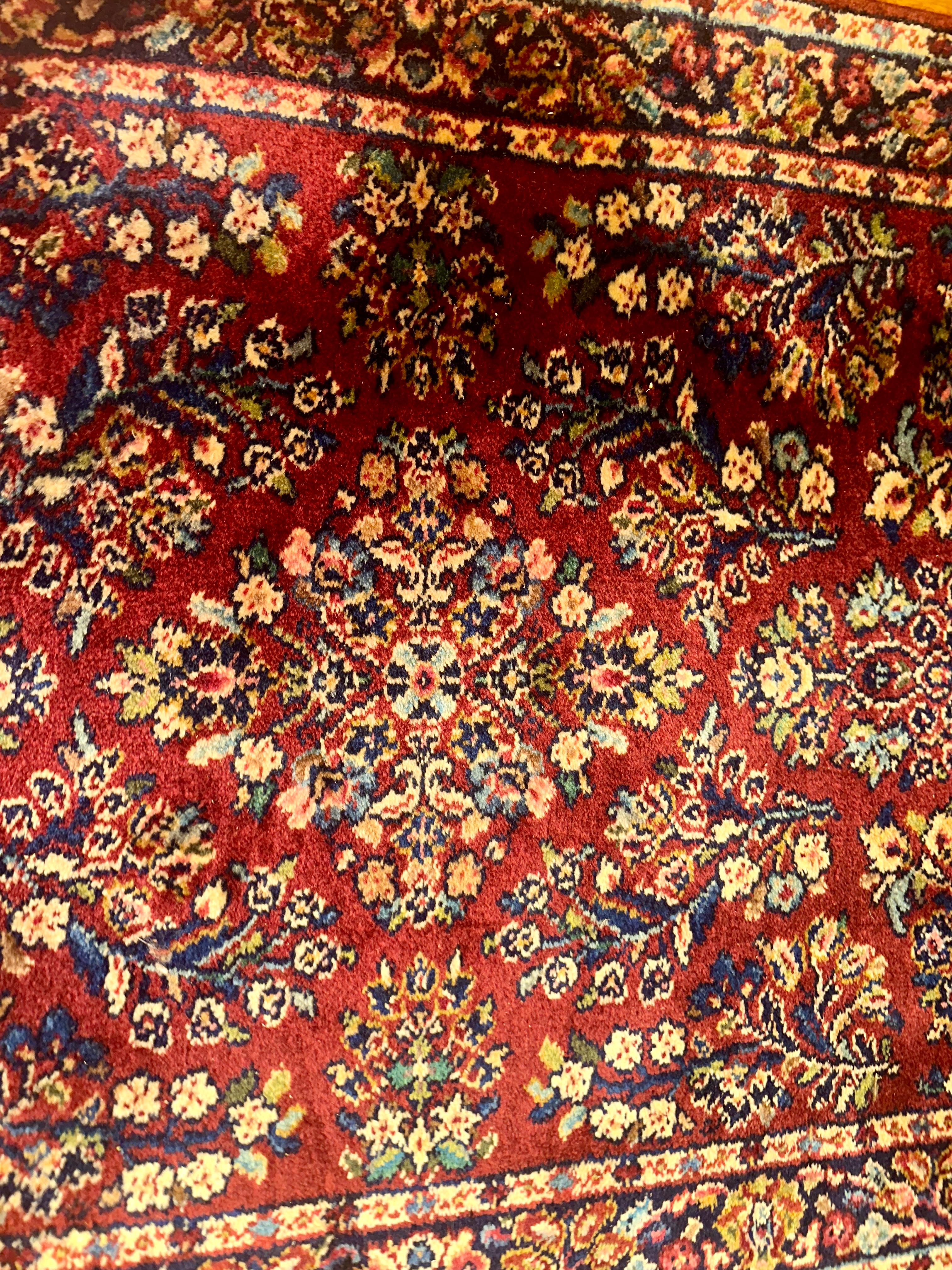 Contemporary Vintage Karastan Rug - Red Sarough Design -  SIZE  34 in  by  60