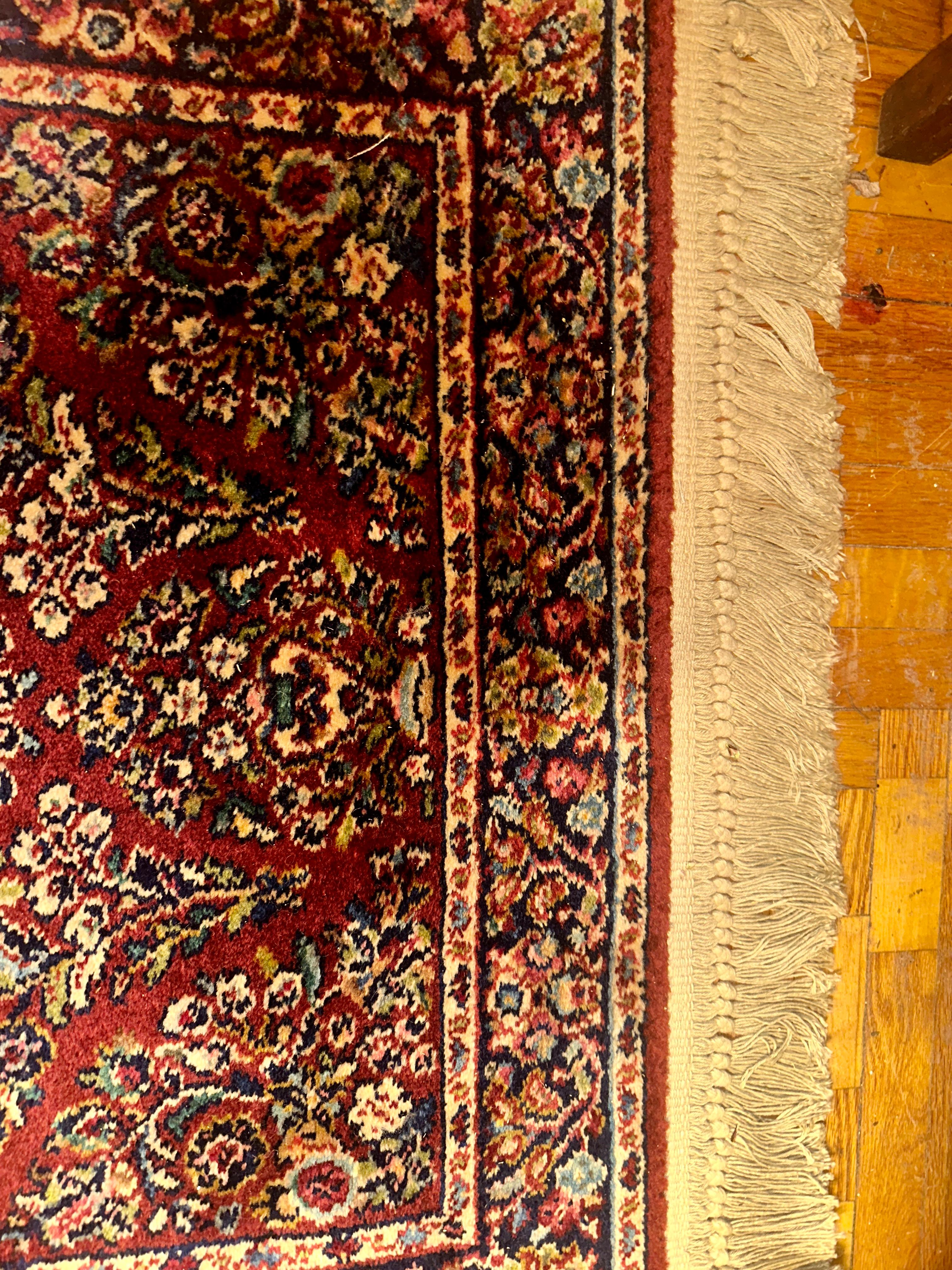 Wool Vintage Karastan Rug - Red Sarough Design -  SIZE  34 in  by  60
