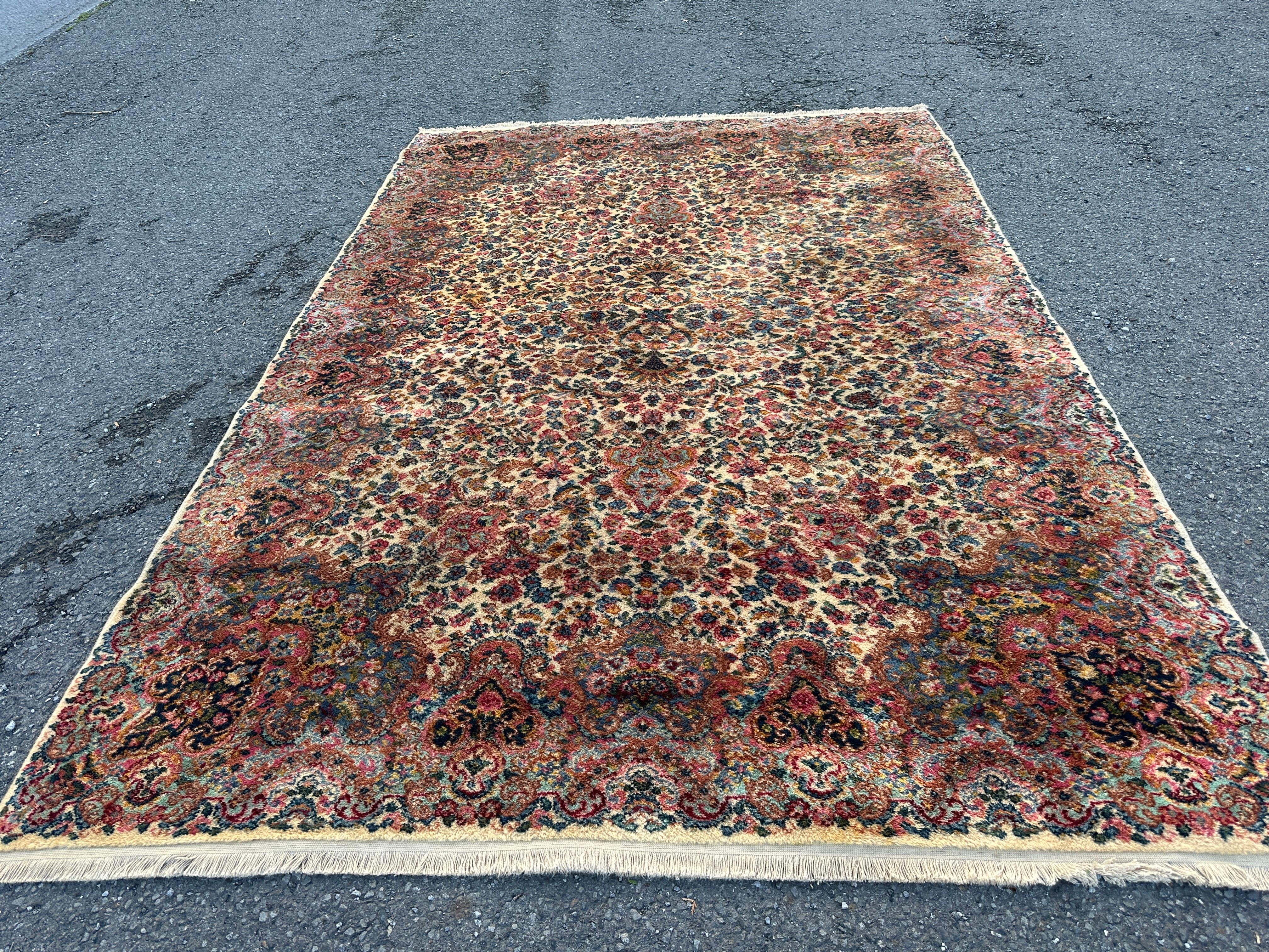 Alfombra vintage Karastan con diseño persa Kerman en toda la superficie - RR5239 en venta 11