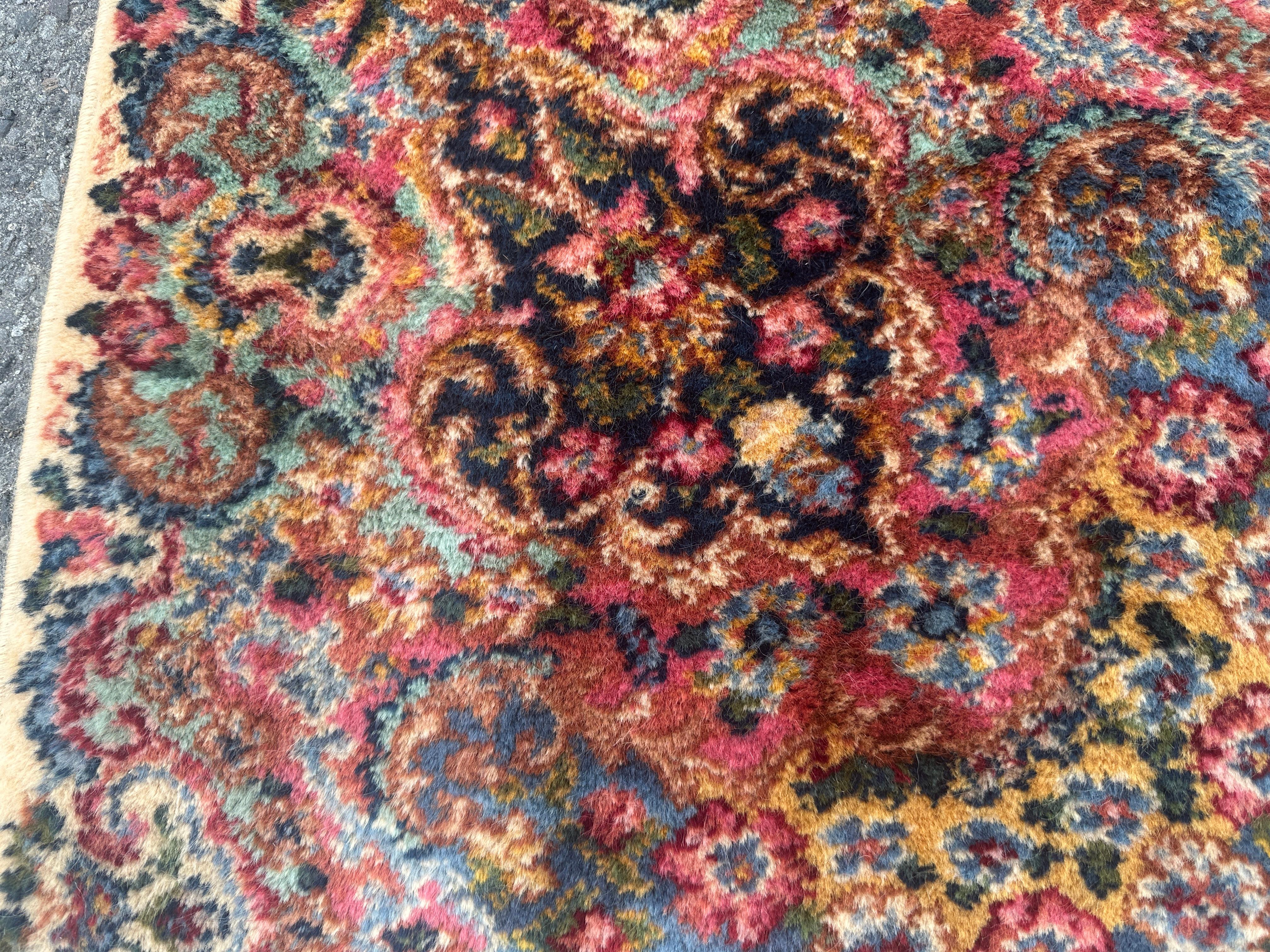 Alfombra vintage Karastan con diseño persa Kerman en toda la superficie - RR5239 Estadounidense en venta