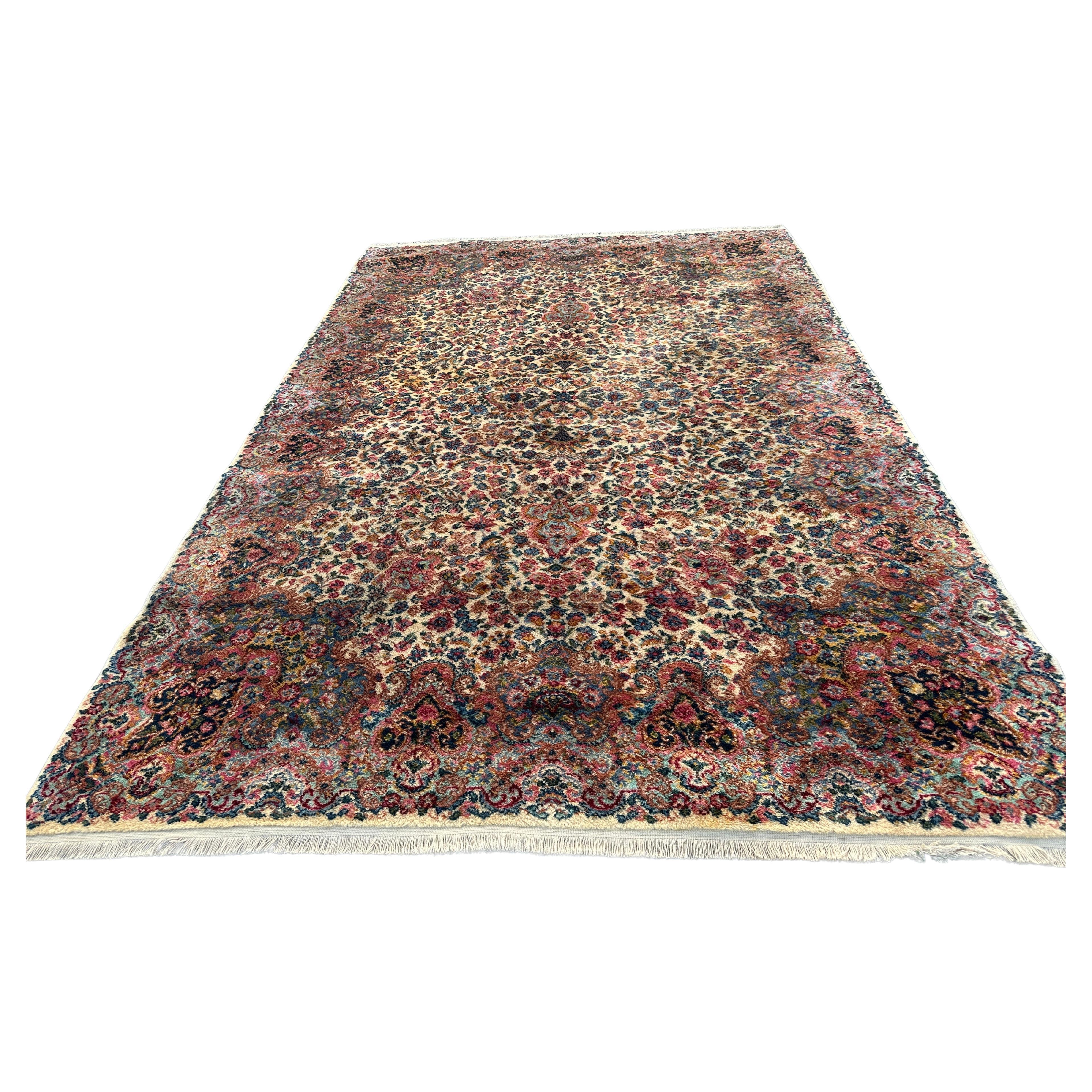 Vintage Karastan Rug w/ Persian Kerman Design in All-over design - RR5239