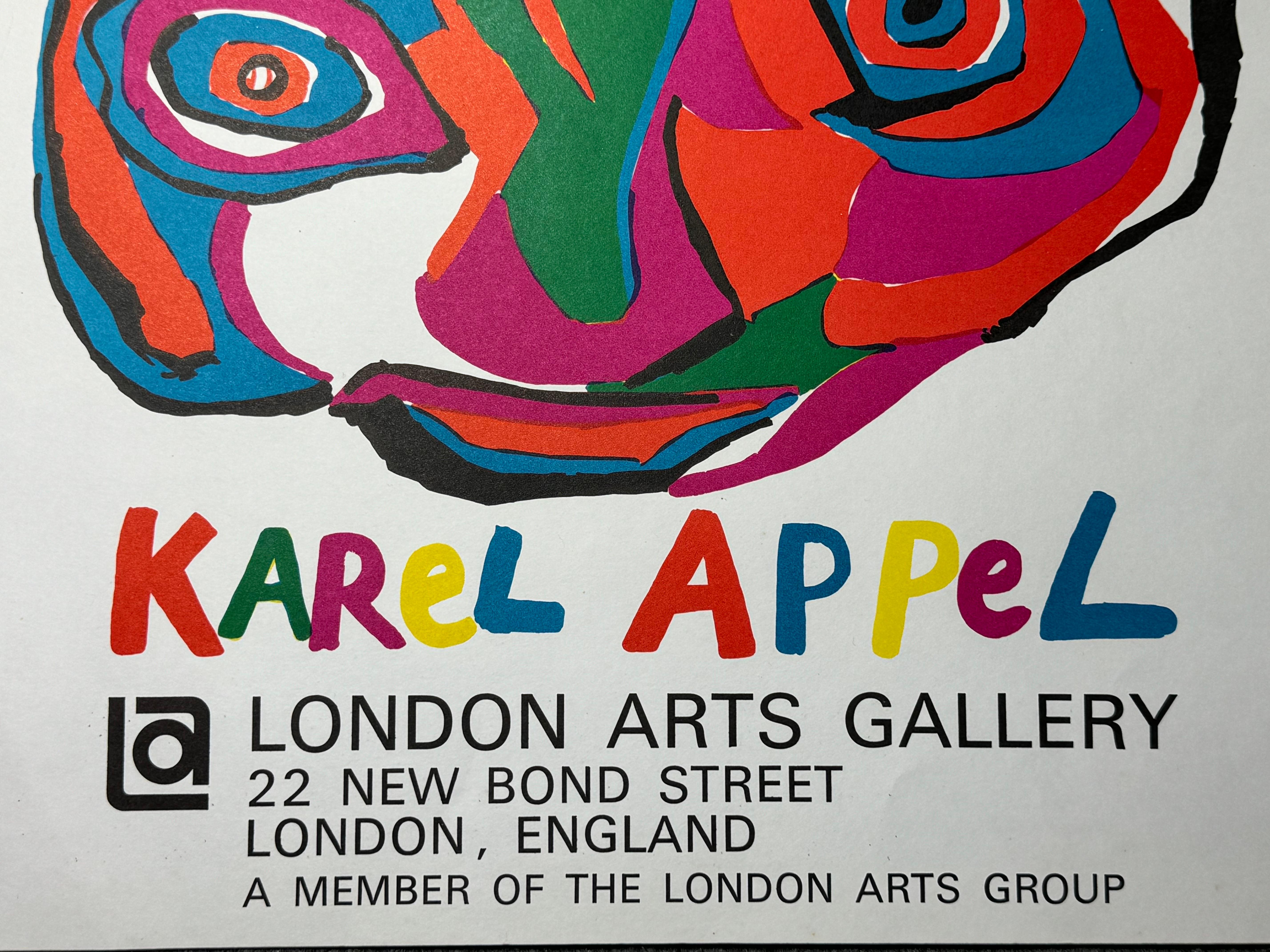 Impression d'exposition « London Arts Gallery » vintage Karel Appel  Bon état - En vente à San Carlos, CA