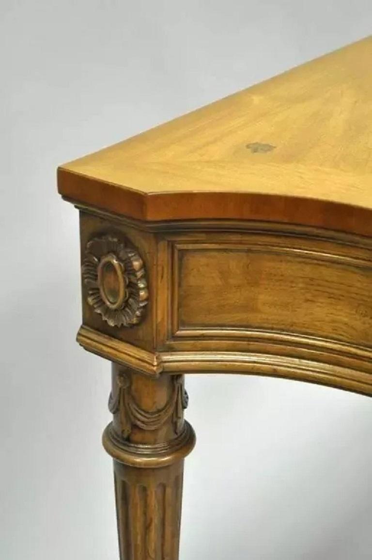 Vintage Karges Walnut French Regency Style Extension Server Console Sofa Table For Sale 2