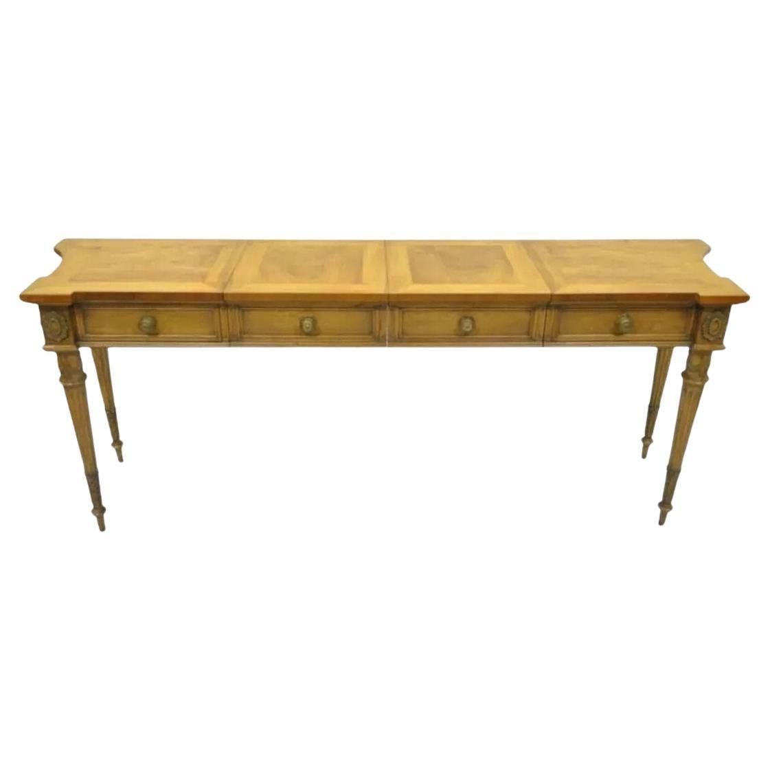 Vintage Karges Walnut French Regency Style Extension Server Console Sofa Table