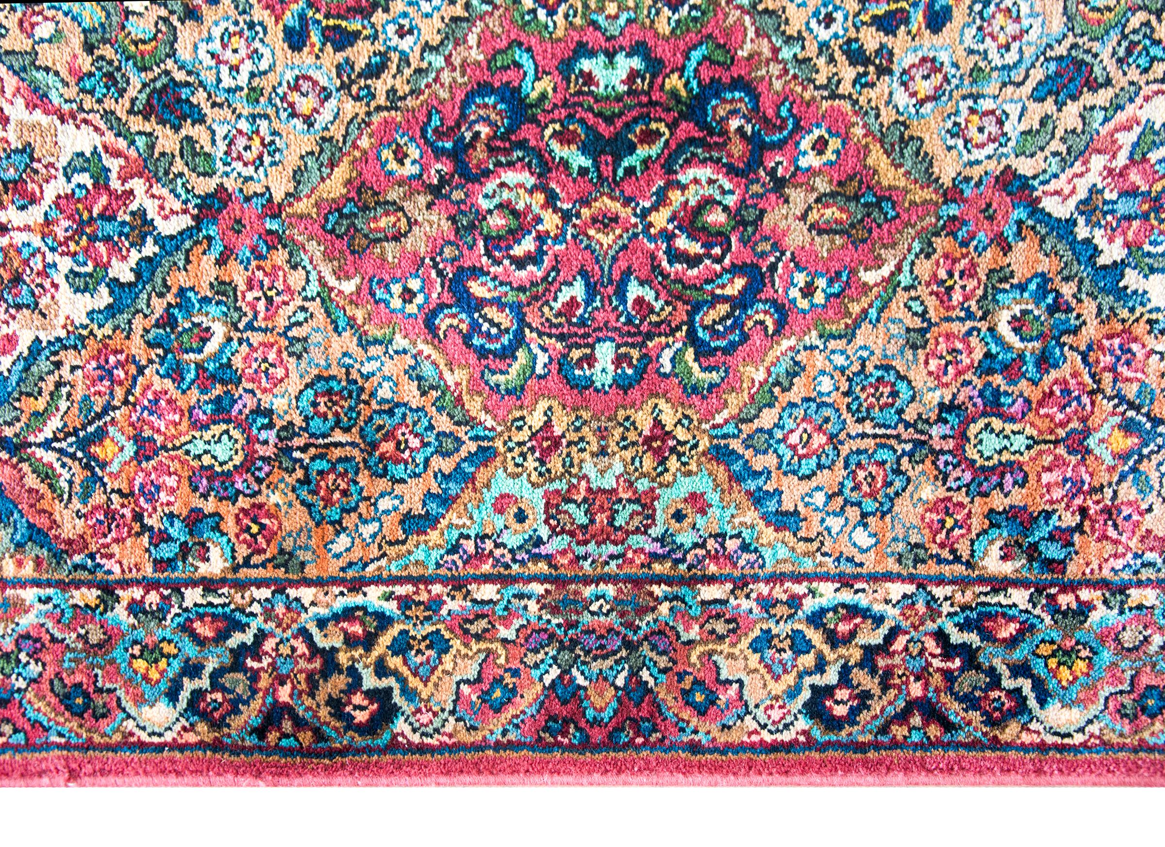 Camino de Mesa Vintage Karistan Kirman-Style Anudado a mano en venta