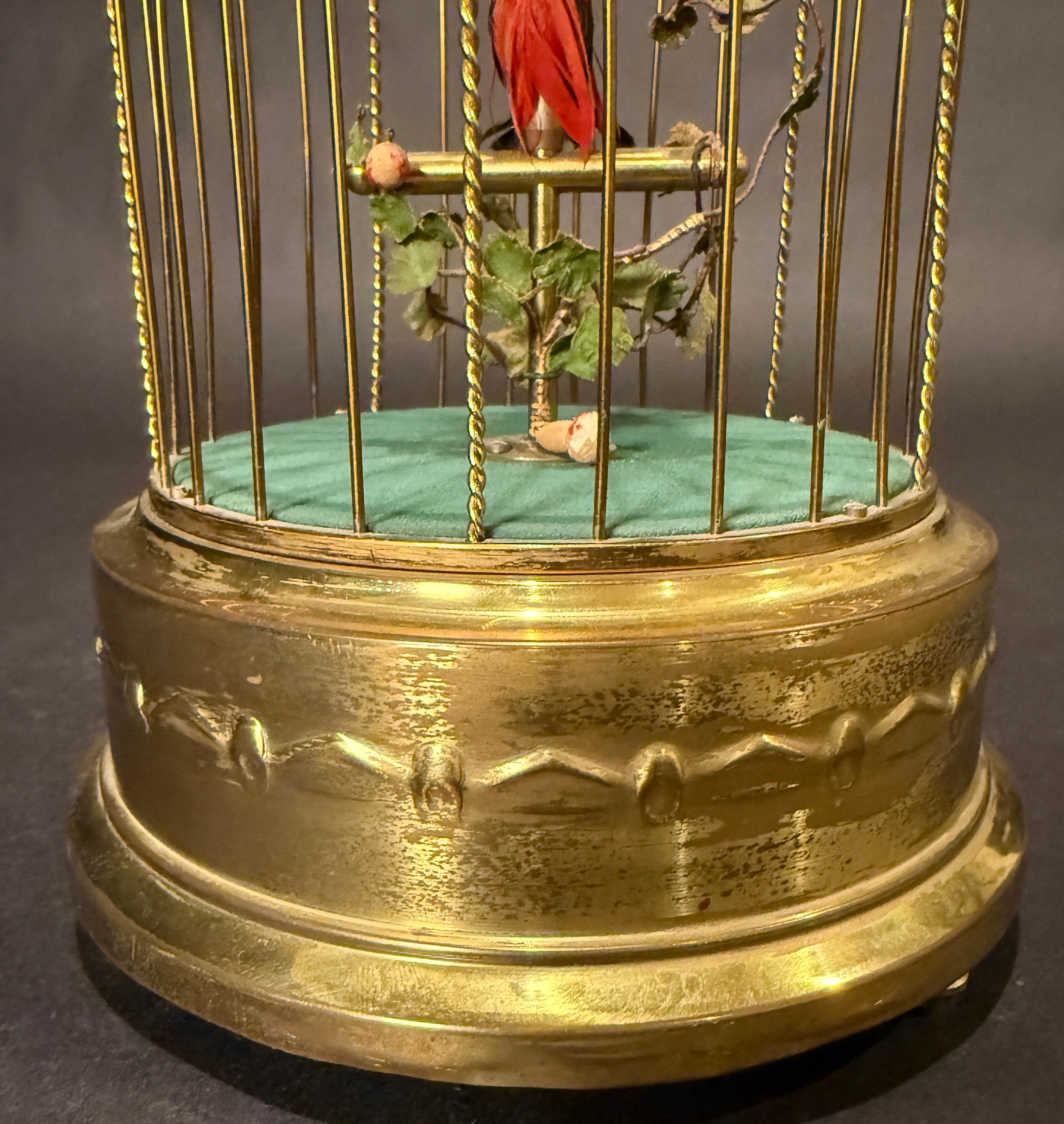 Vittoriano Gabbia per uccelli canterini Karl Griesbaum Automatronic d'epoca, Made in Germany in vendita
