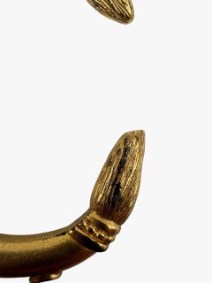 Vintage Karl Lagerfeld 24k gold plated cuff brush bracelet, 1980s