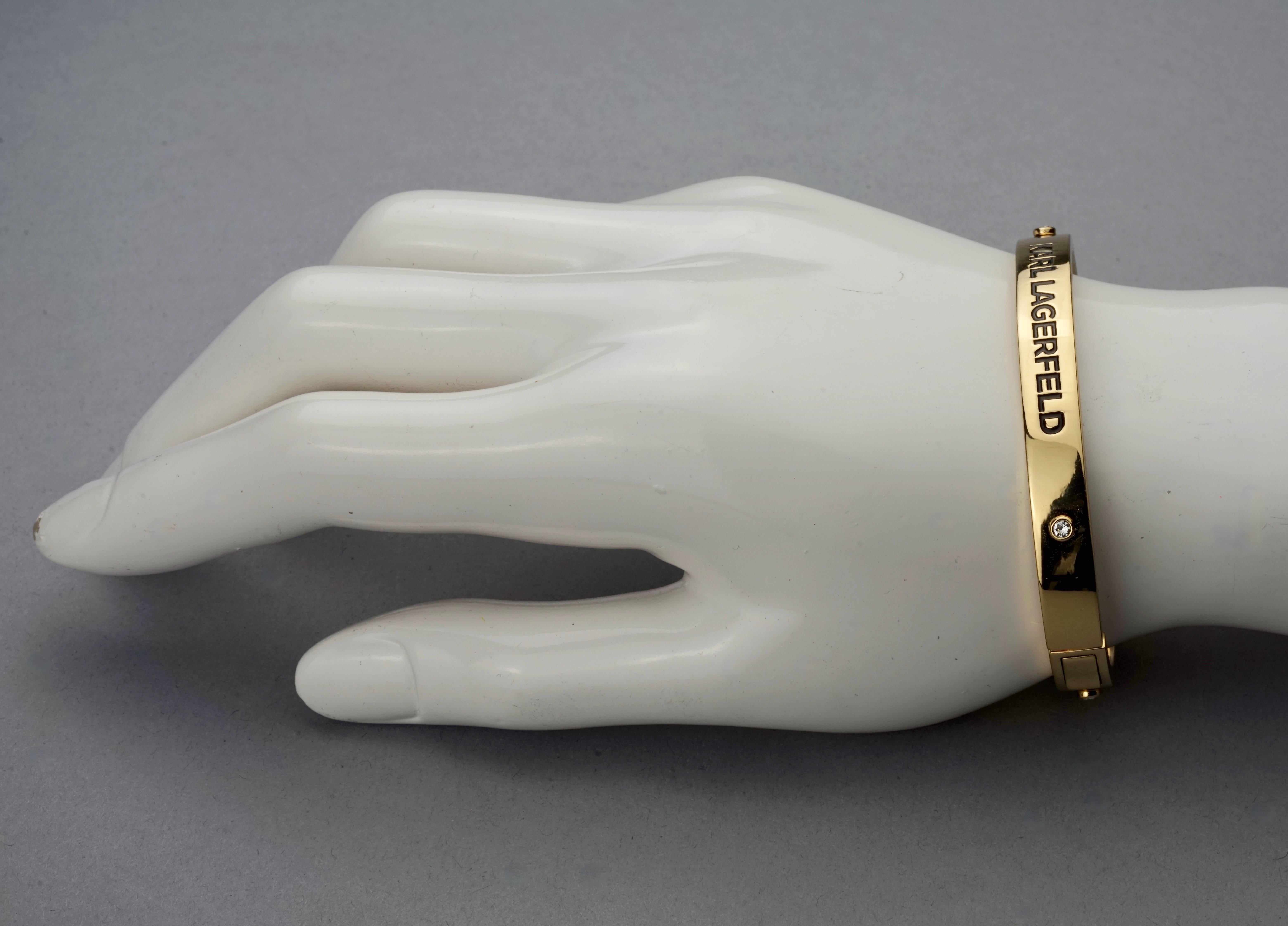 Vintage KARL LAGERFELD Address Bangle Bracelet For Sale 3