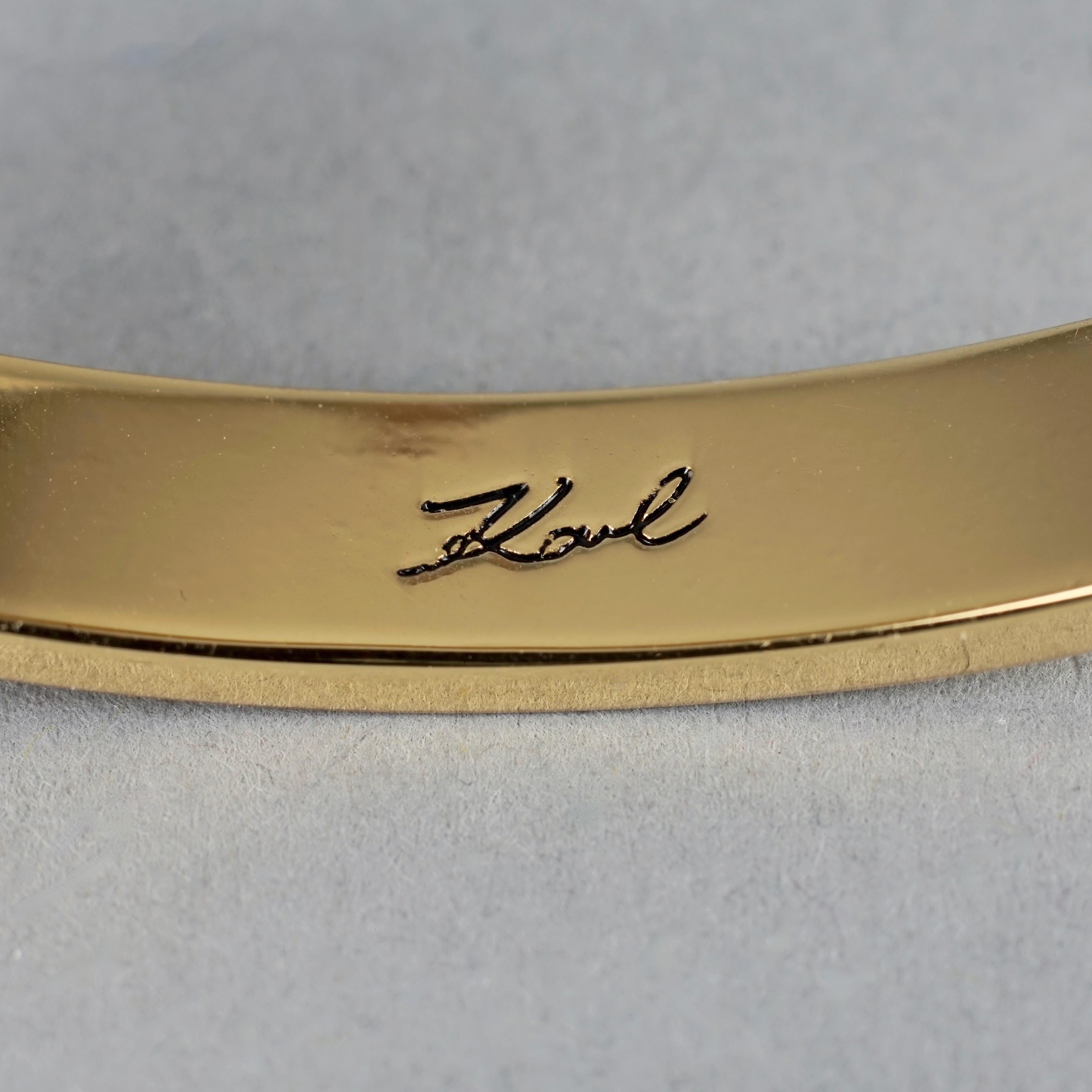 Vintage KARL LAGERFELD Address Bangle Bracelet For Sale 4