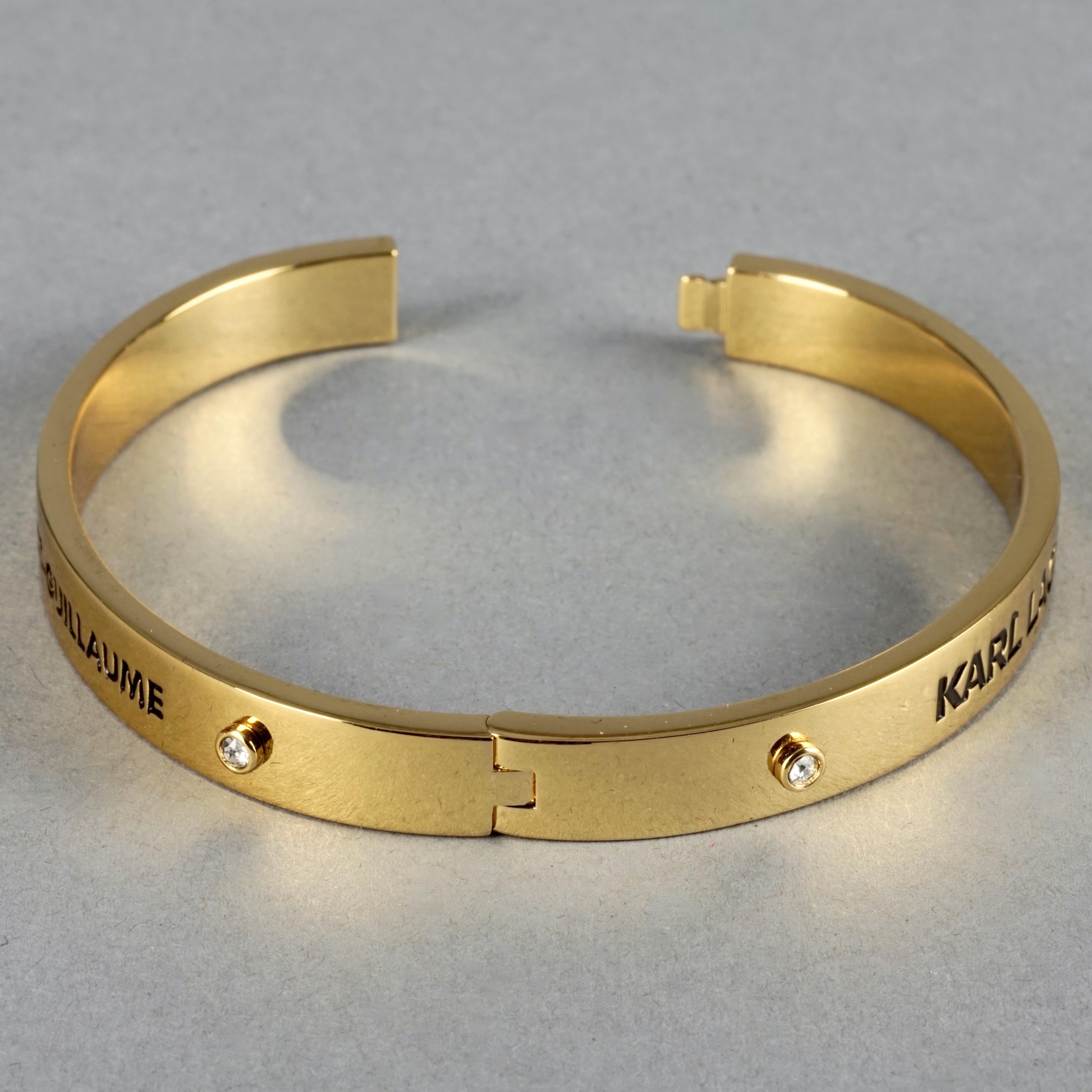 Vintage KARL LAGERFELD Address Bangle Bracelet For Sale 1